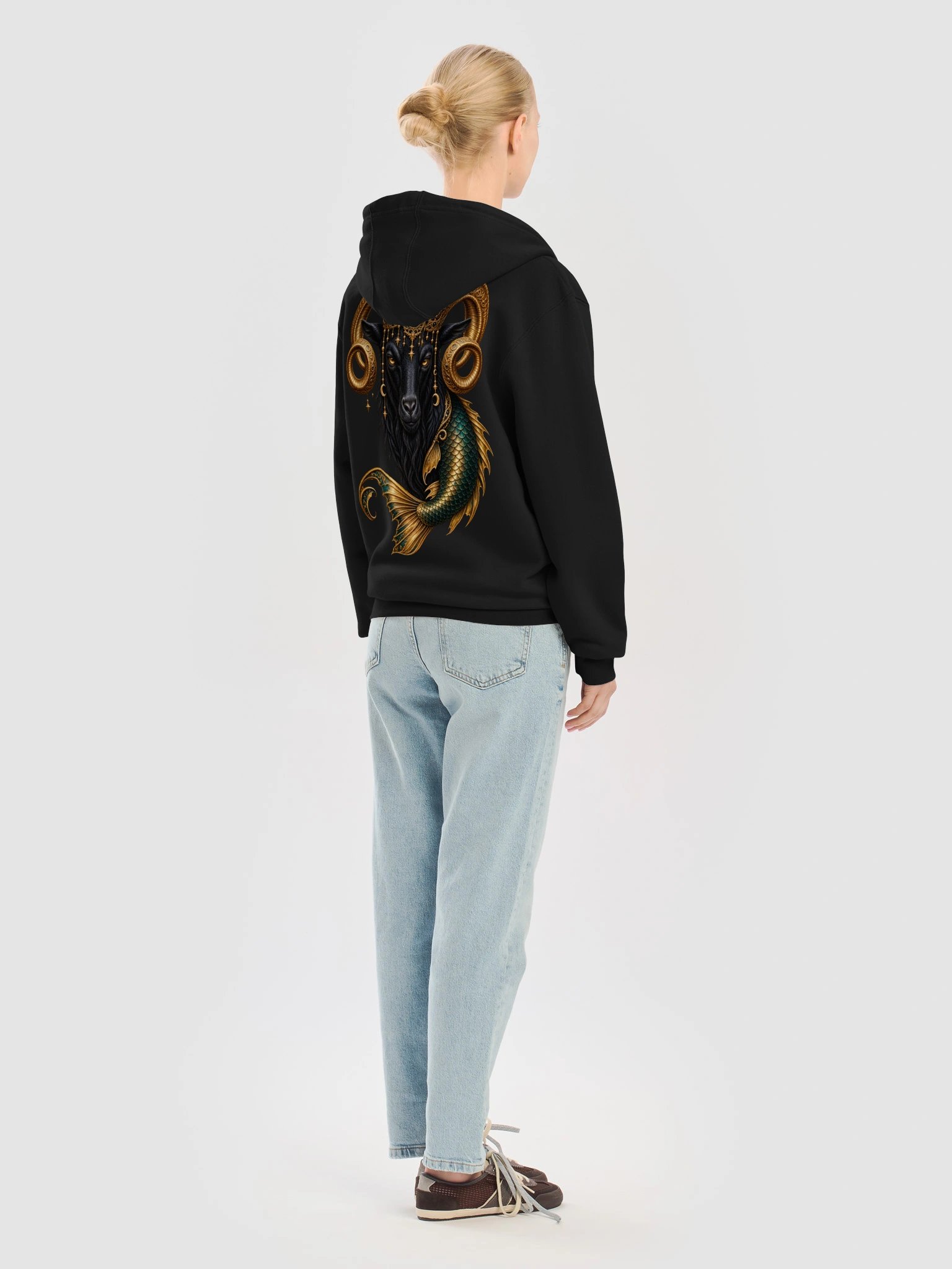 Ornate Gold Emblem Full-Zip Hoodie product image (12)