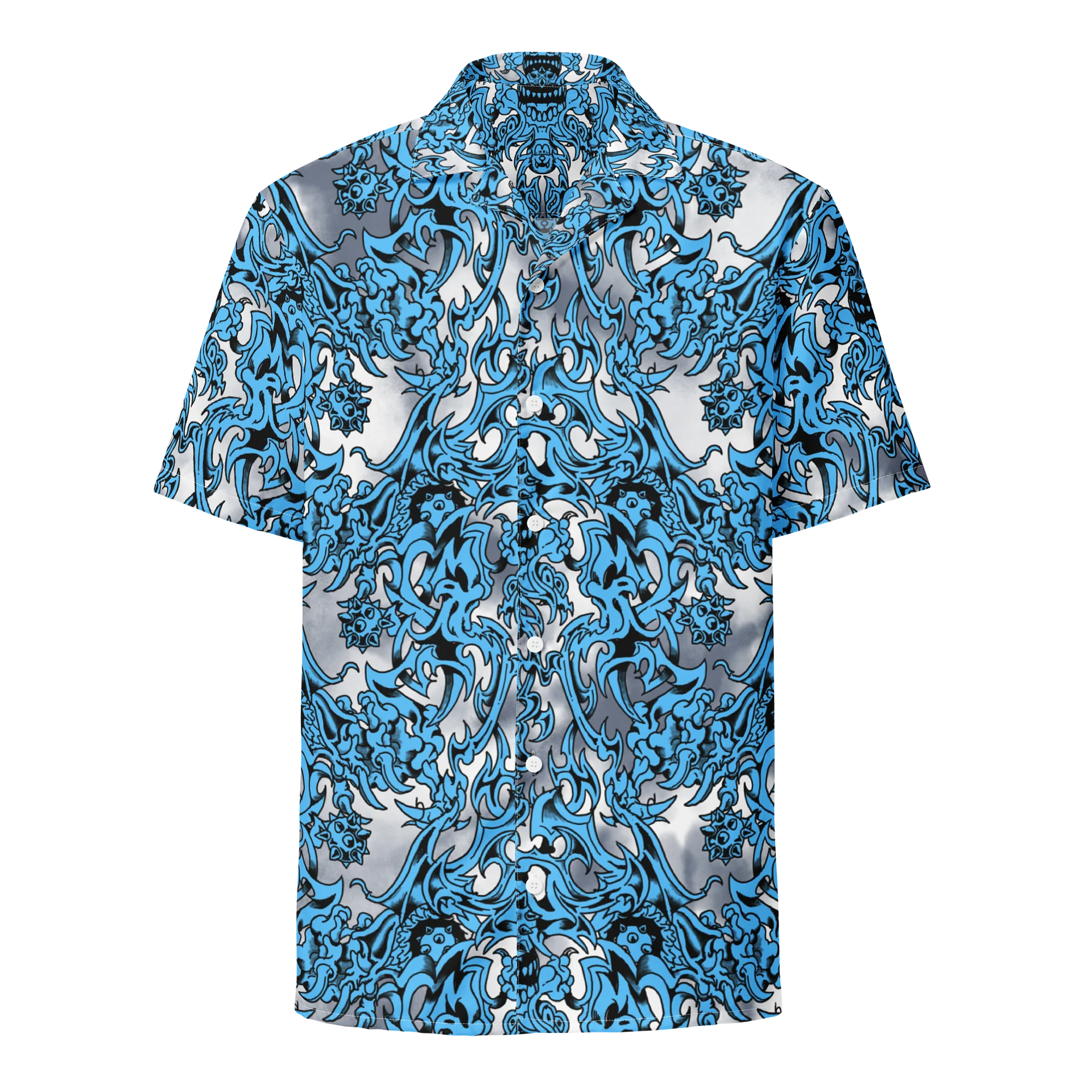Blue Fire Hawaiian Shirt product image (1)