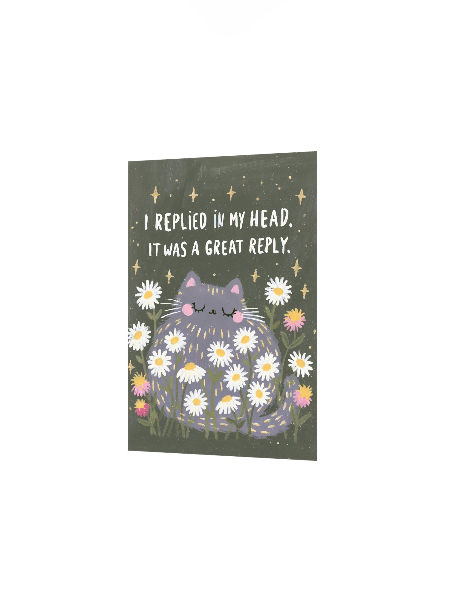 I Replied in My Head Cat Poster product image (8)