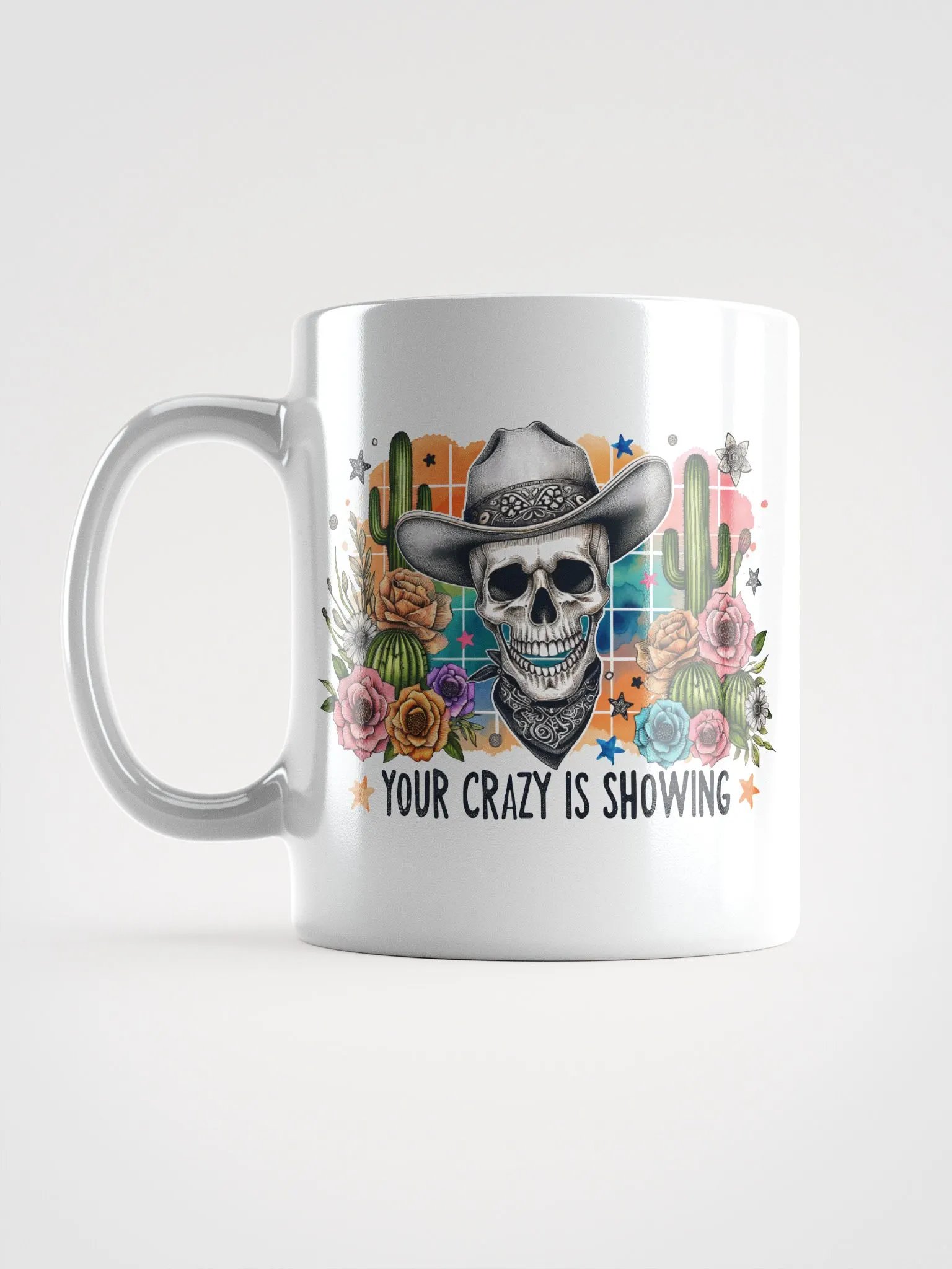 Desert Cowboy Skull Crazy Showing Mug product image (5)