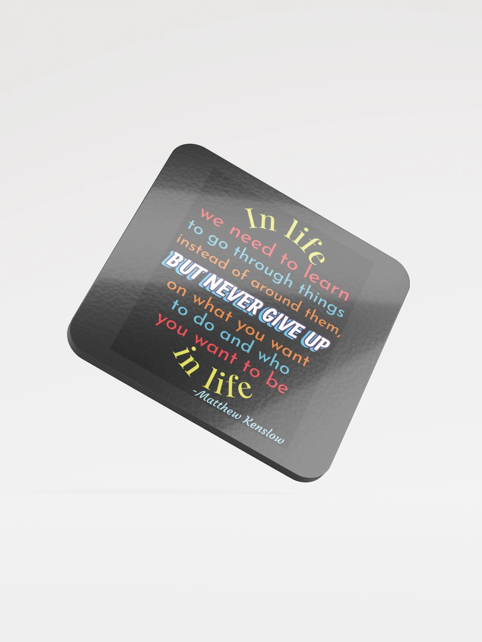 Glossed Cork Coaster [Quote 7] product image (1)