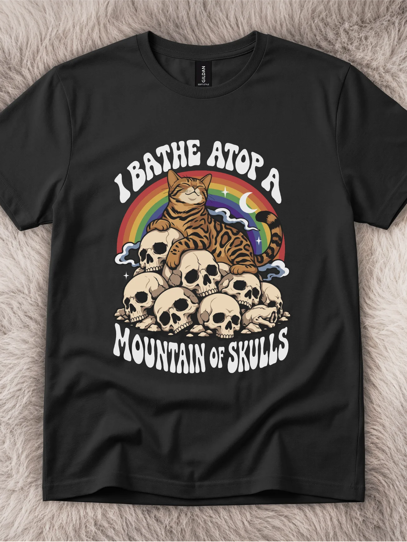 I Bathe Atop a Mountain Of Skulls Bengal Cat Shirt product image (1)