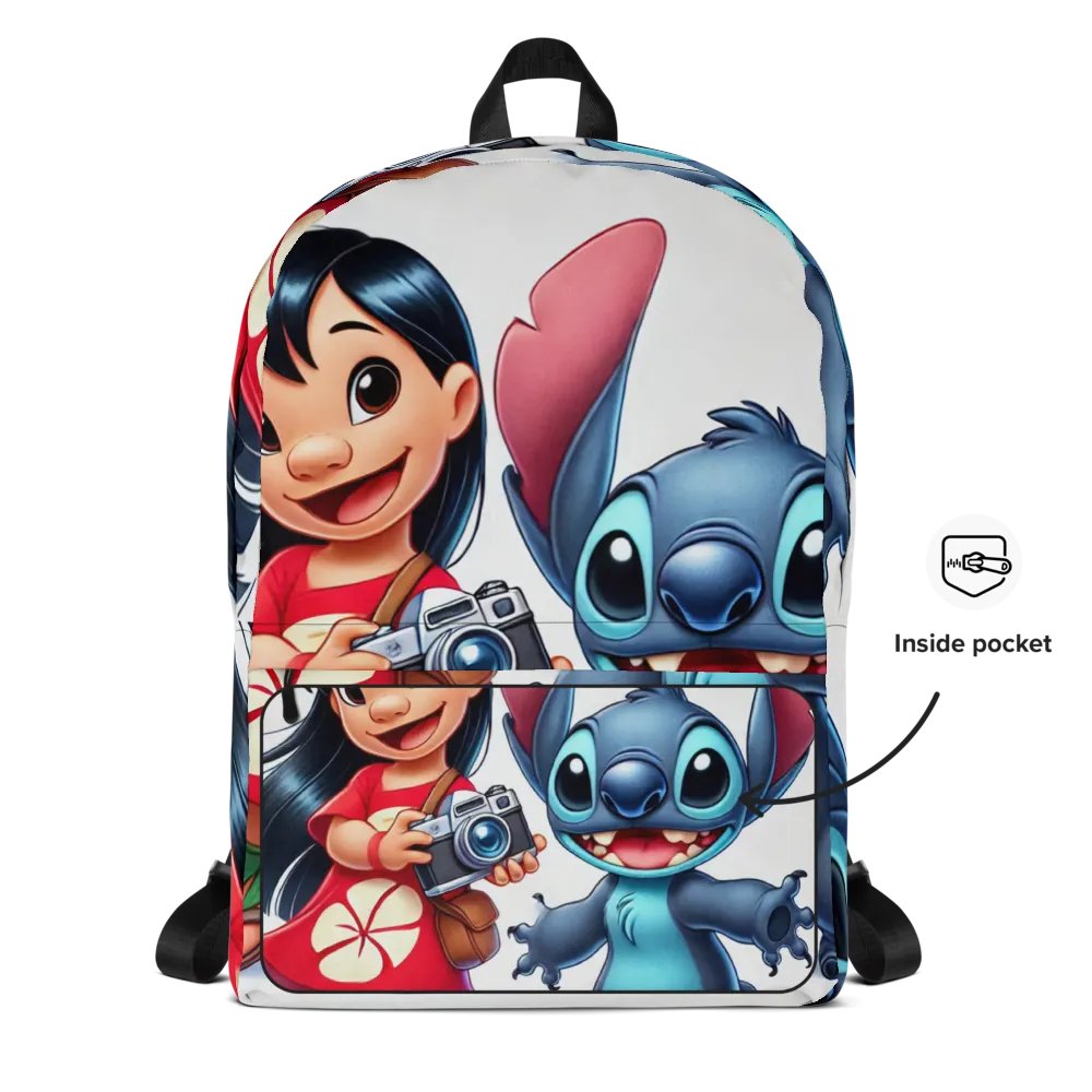Lilo and Stitch All-Over Print Backpack 2 zipper product image (8)