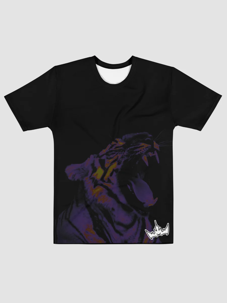 “POWER” & CROWN™ logo print—short-sleeve crew men’s (black-on-black) · Exclusive, limited all-black variant product image (1)