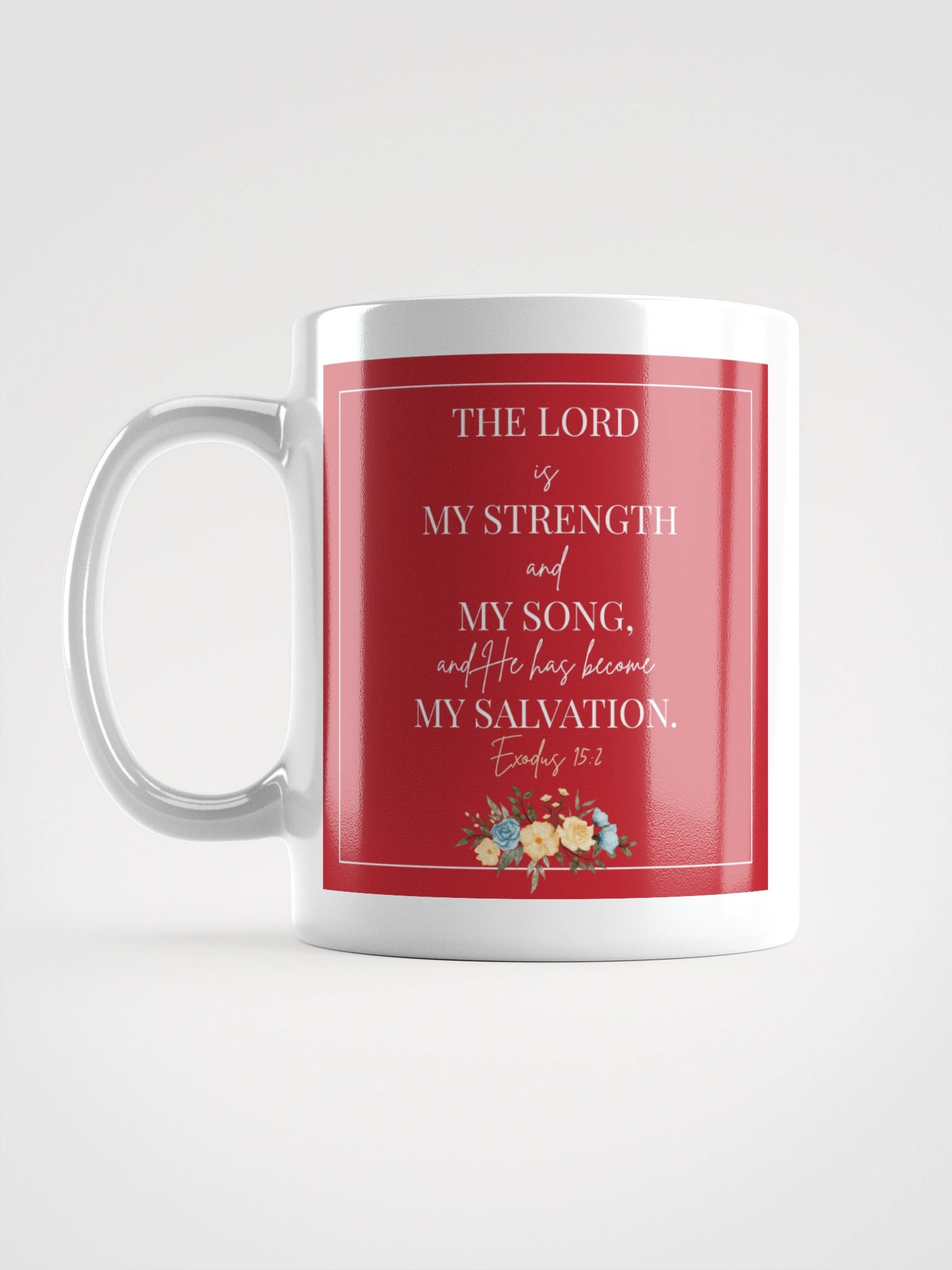 Exodus 15:2 Mug – Floral Design product image (1)