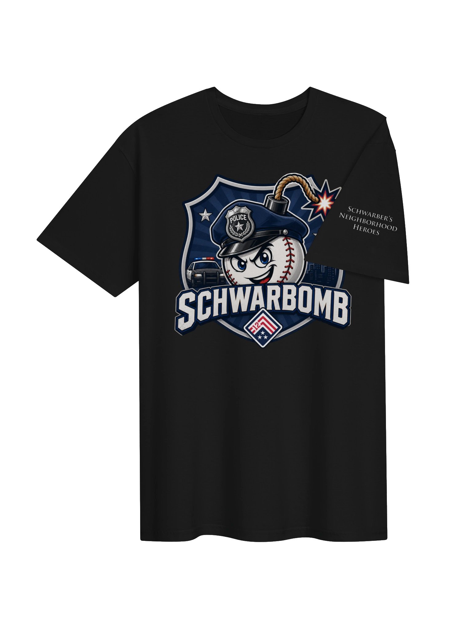 Schwarbomb Buddy ADULT Tee (Police) product image (4)