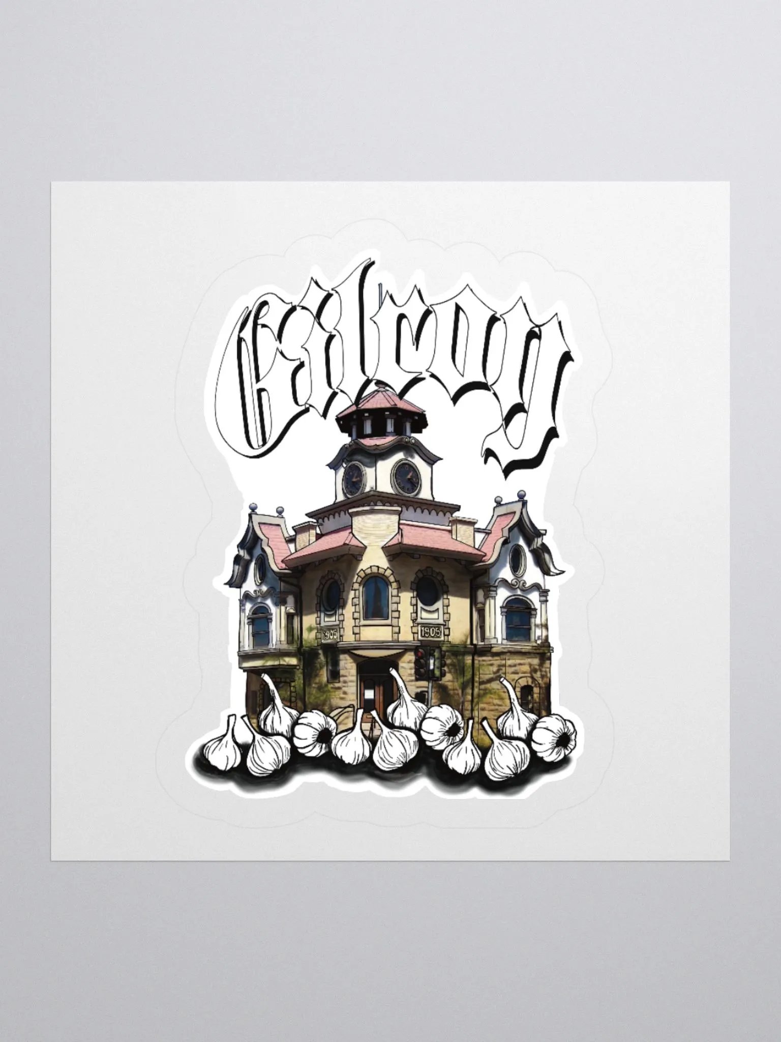 Gilroy City Hall Sticker product image (1)