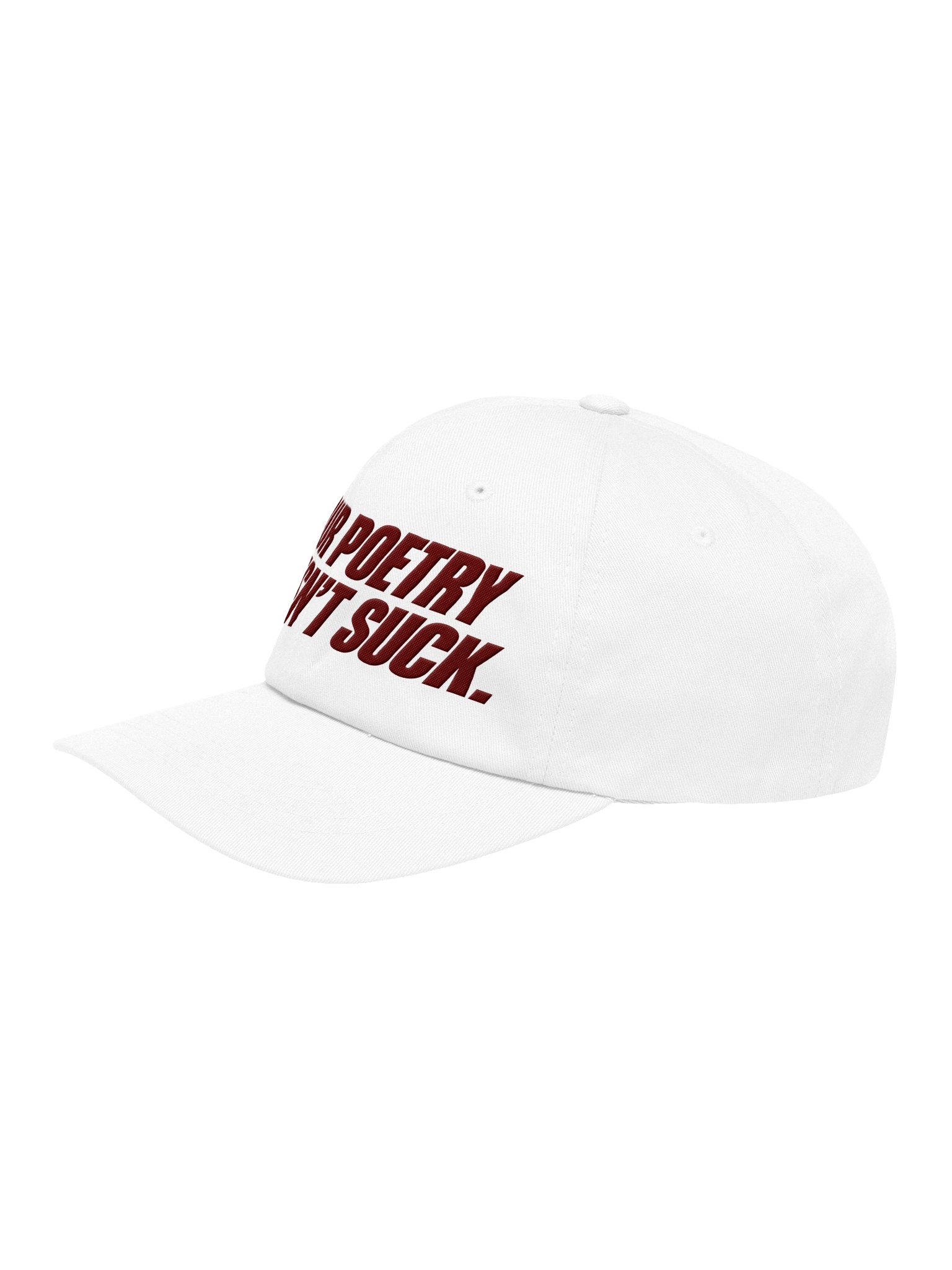 Your Poetry Doesn't Suck Dad Hat - White/Maroon product image (3)