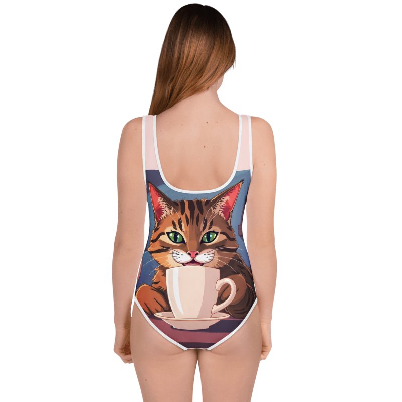 Youth Swimsuit-Caffeine Cat product image (4)