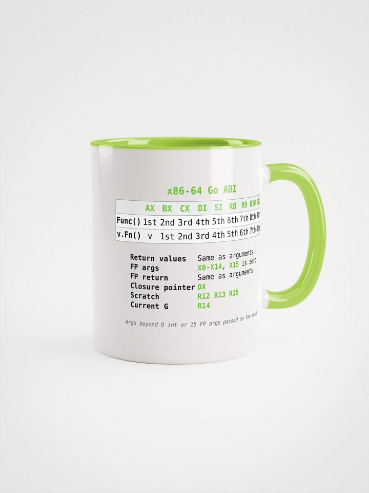 x86-64 Go ABI Mug product image (2)