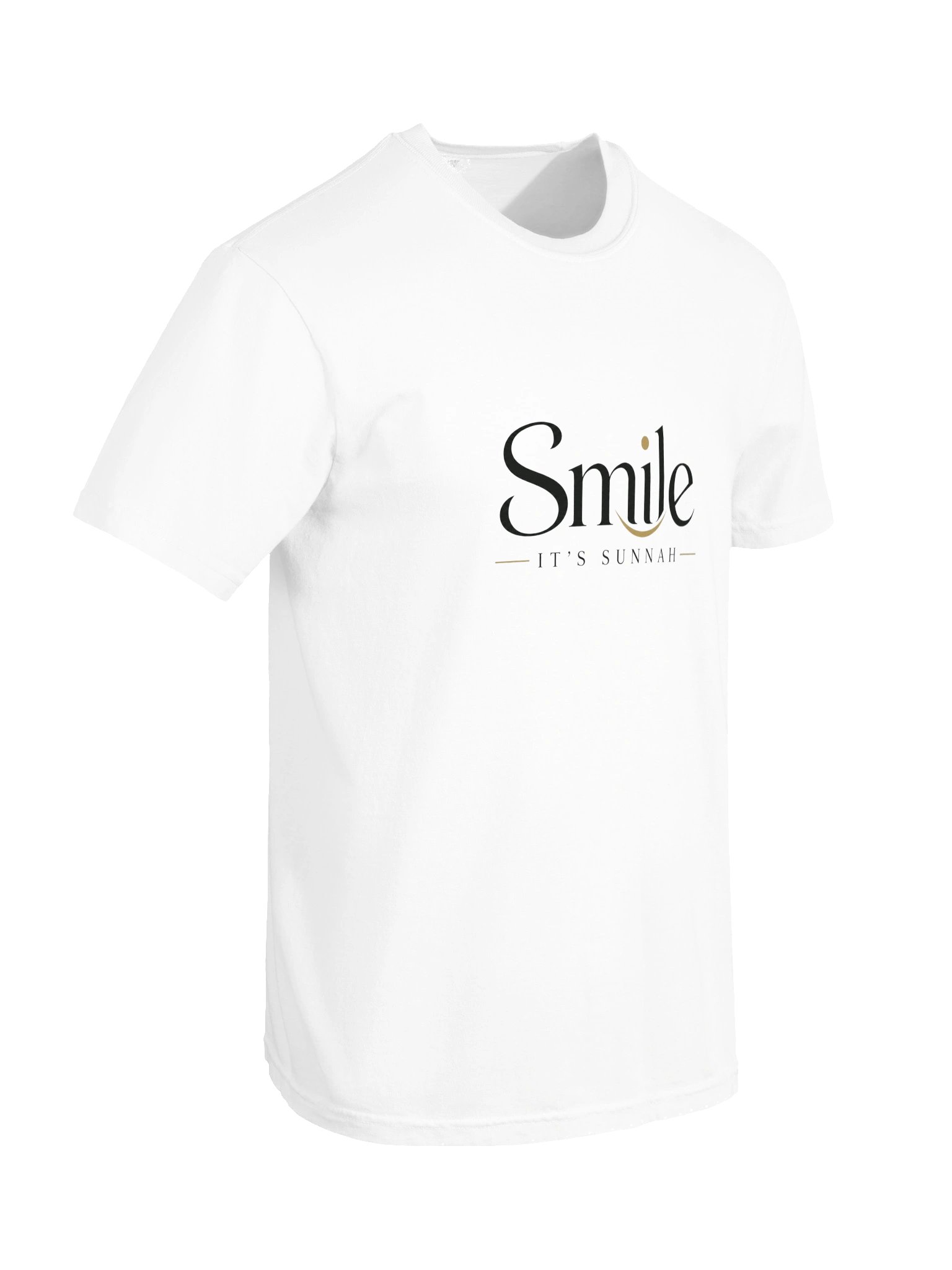 Smile It's Sunnah Printed Unisex Islamic T-Shirt in White | Minimalist Muslim Tee product image (10)