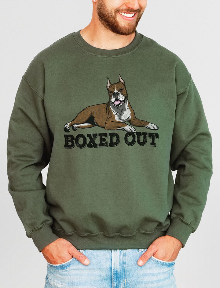 Boxed Out Sweatshirt of a Boxer Dog(Brindle - Cropped) | Funny Shirt for Boxer Paw-rents product image (2)