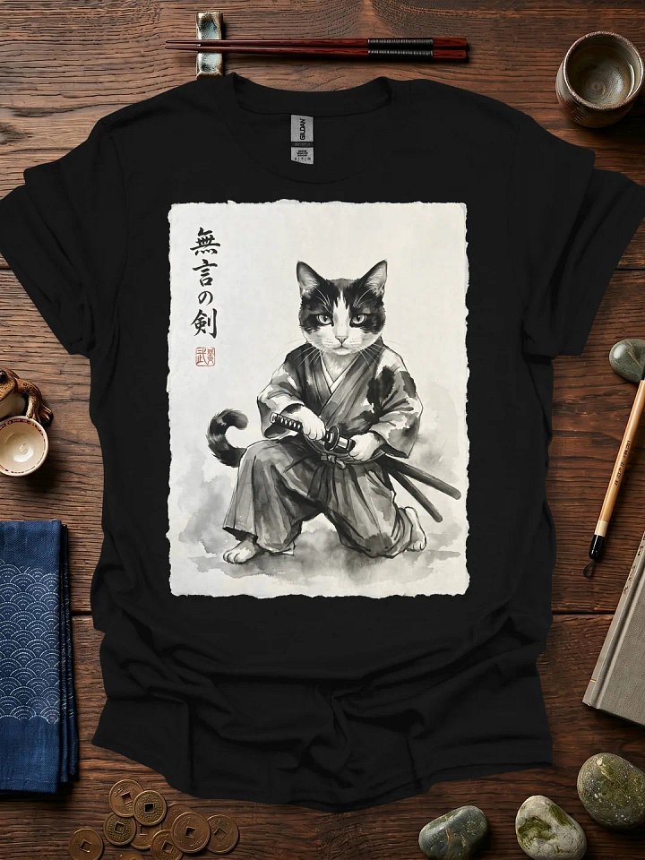 Zen Samurai Cat T-Shirt product image (11)