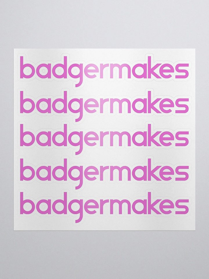 BadgerMakes Type - 4 Stickers product image (1)