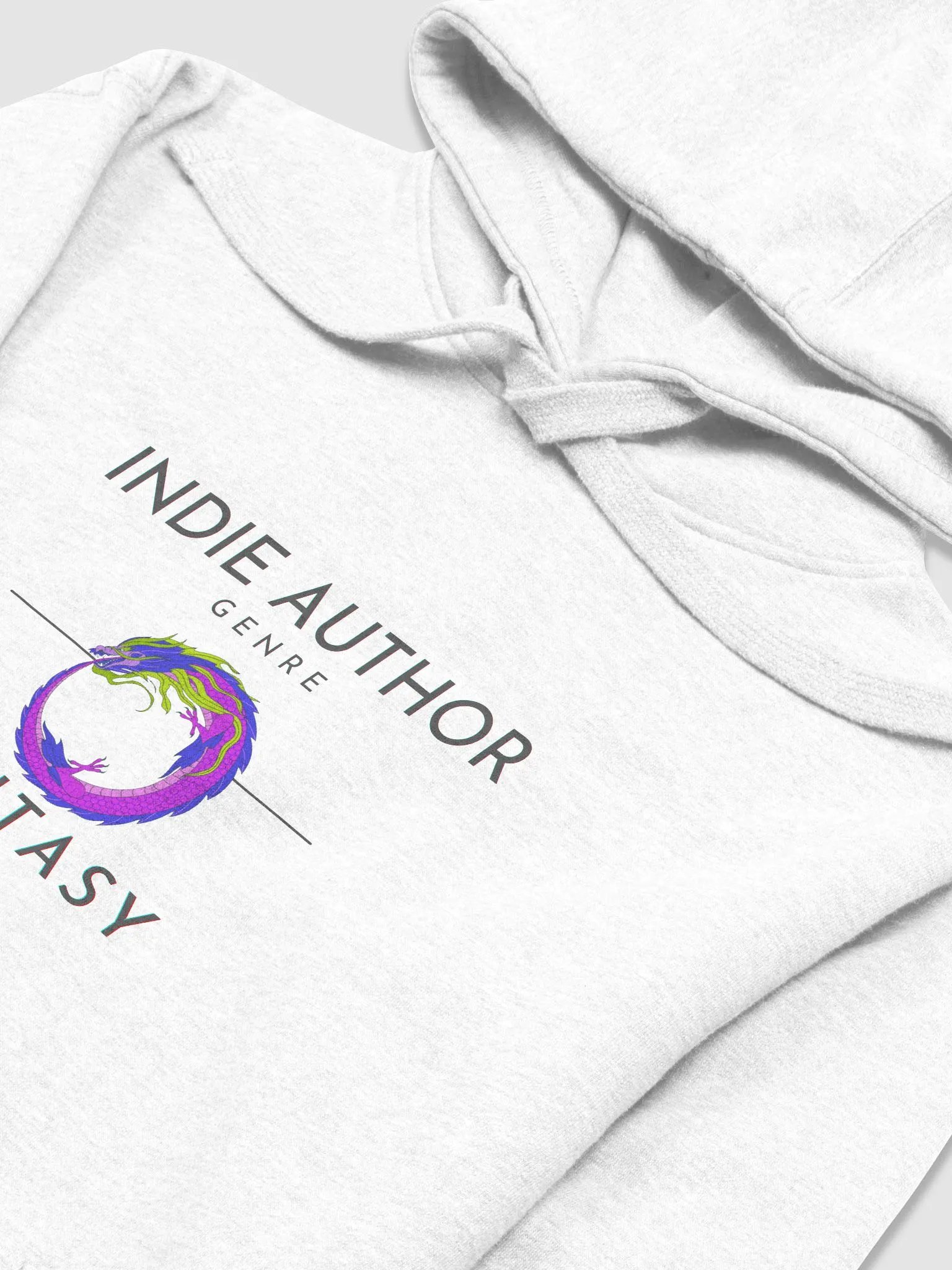 Indie Author Genre Fantasy White Unisex Hoodie product image (3)