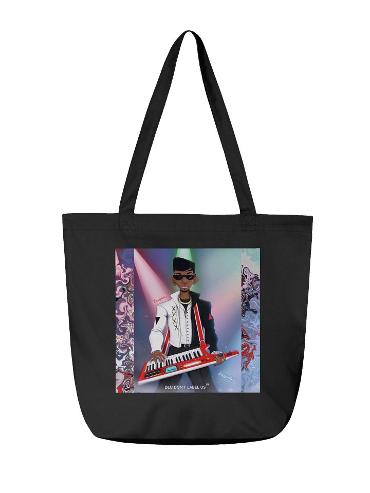 DLU DON’T LABEL US® Retro Rockstar Keytarist Tote Bag product image (2)
