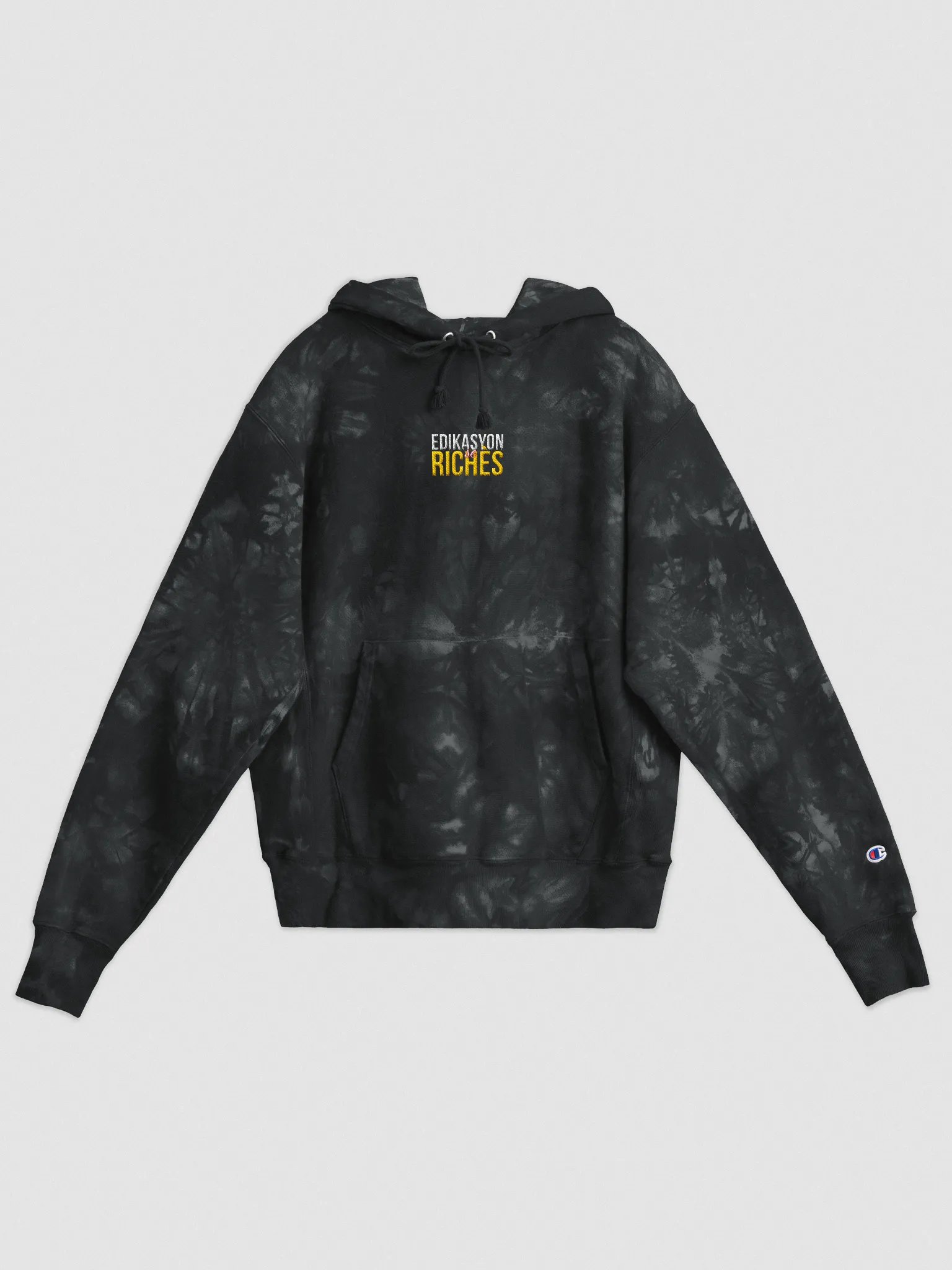 Edikasyon se Richès Champion Tie-Dye Hoodie – Bold Colors. Bigger Message. product image (1)
