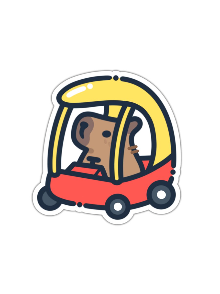 Capybara Car Sticker product image (1)