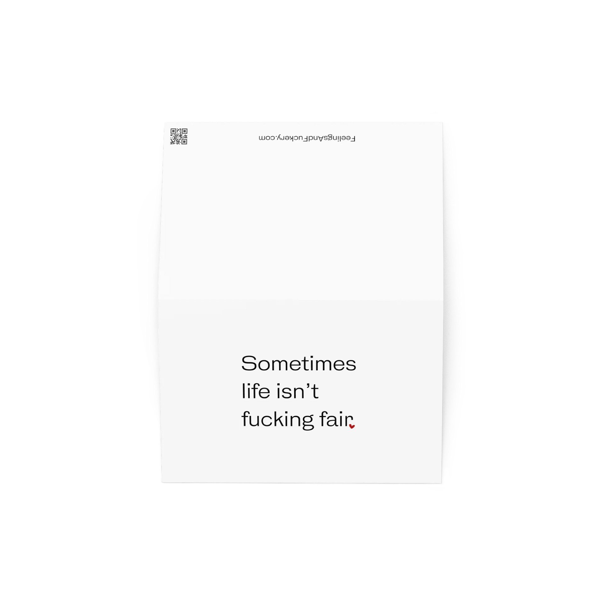 LIFE ISN'T FAIR Notecard product image (2)