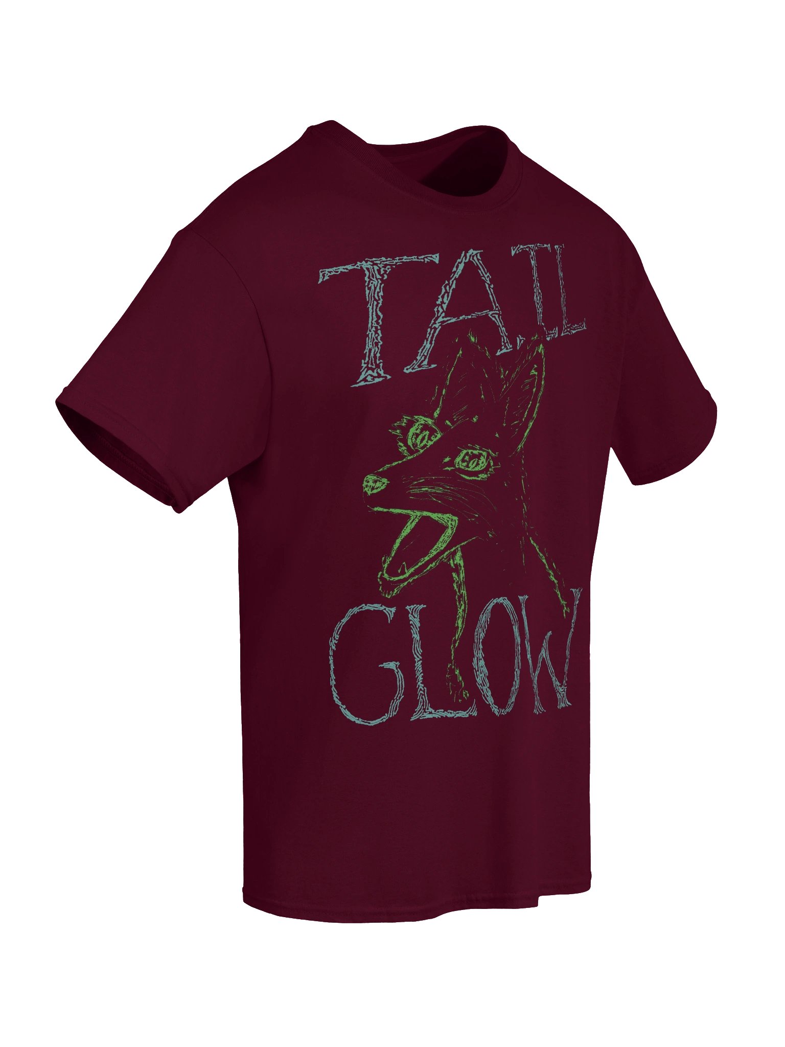 Tail Glow - Screaming Fox T-shirt - Maroon product image (7)