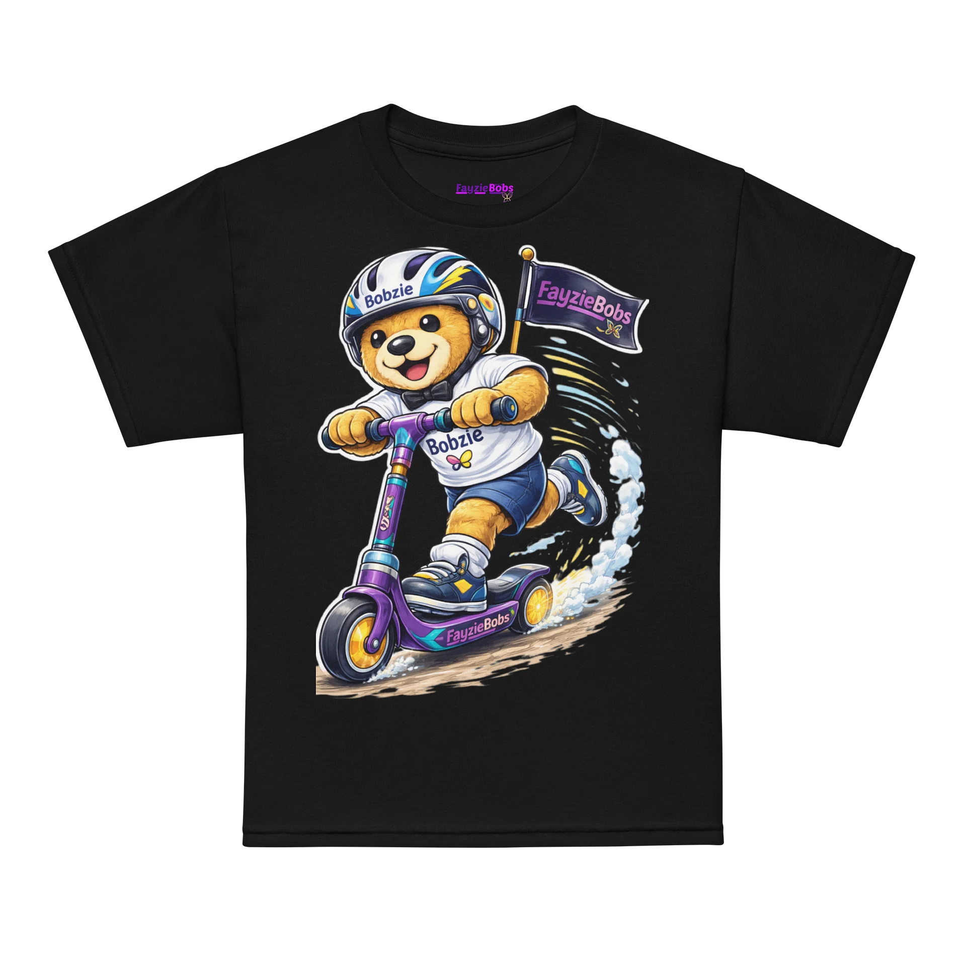 Ride With Bobzie Youth Tee | Scooter Adventure Edition by FayzieBobs product image (7)