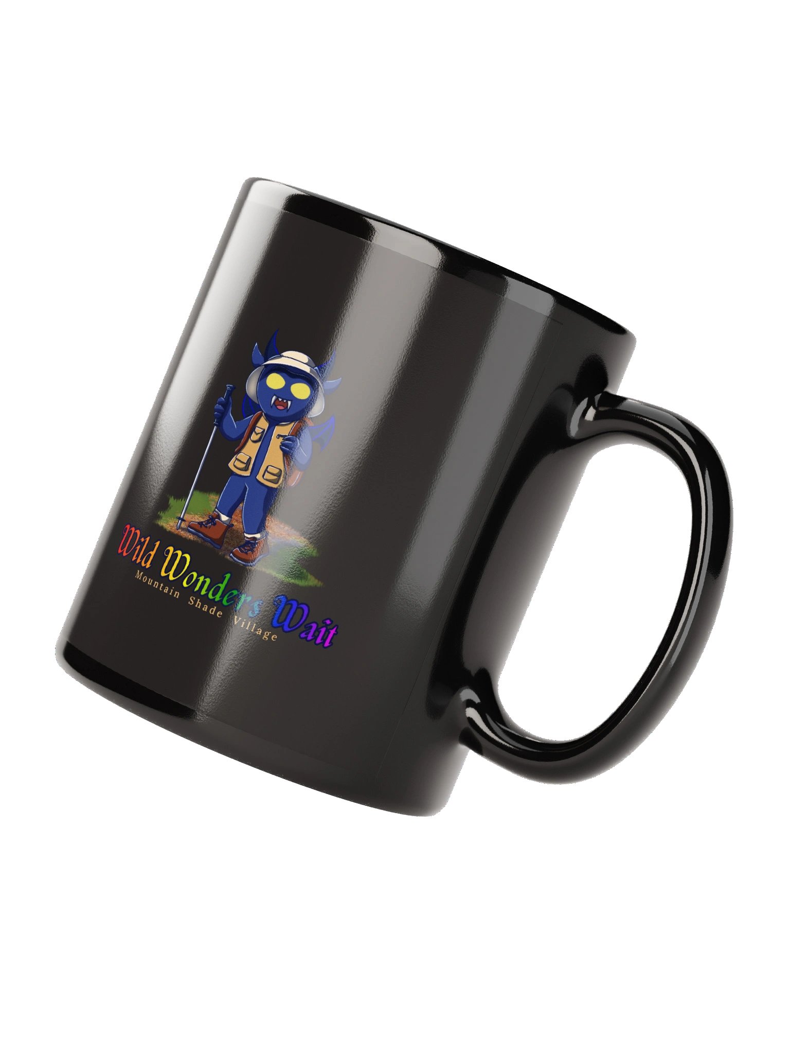 Wild Wonders Wait Black Glossy Mug product image (4)