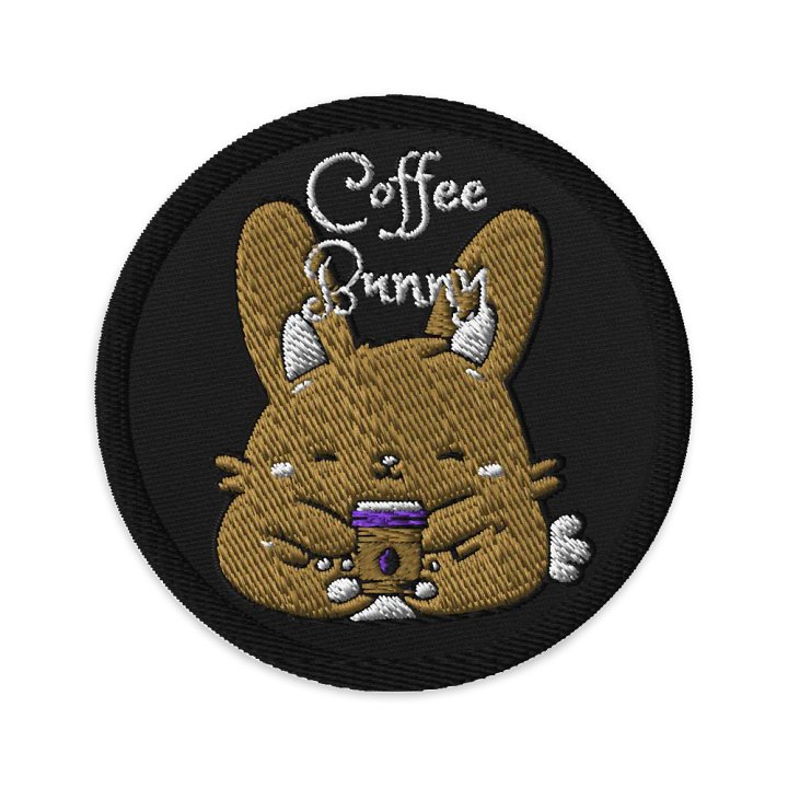 Traditional Coffee Bunny Embroidered Patches product image (1)