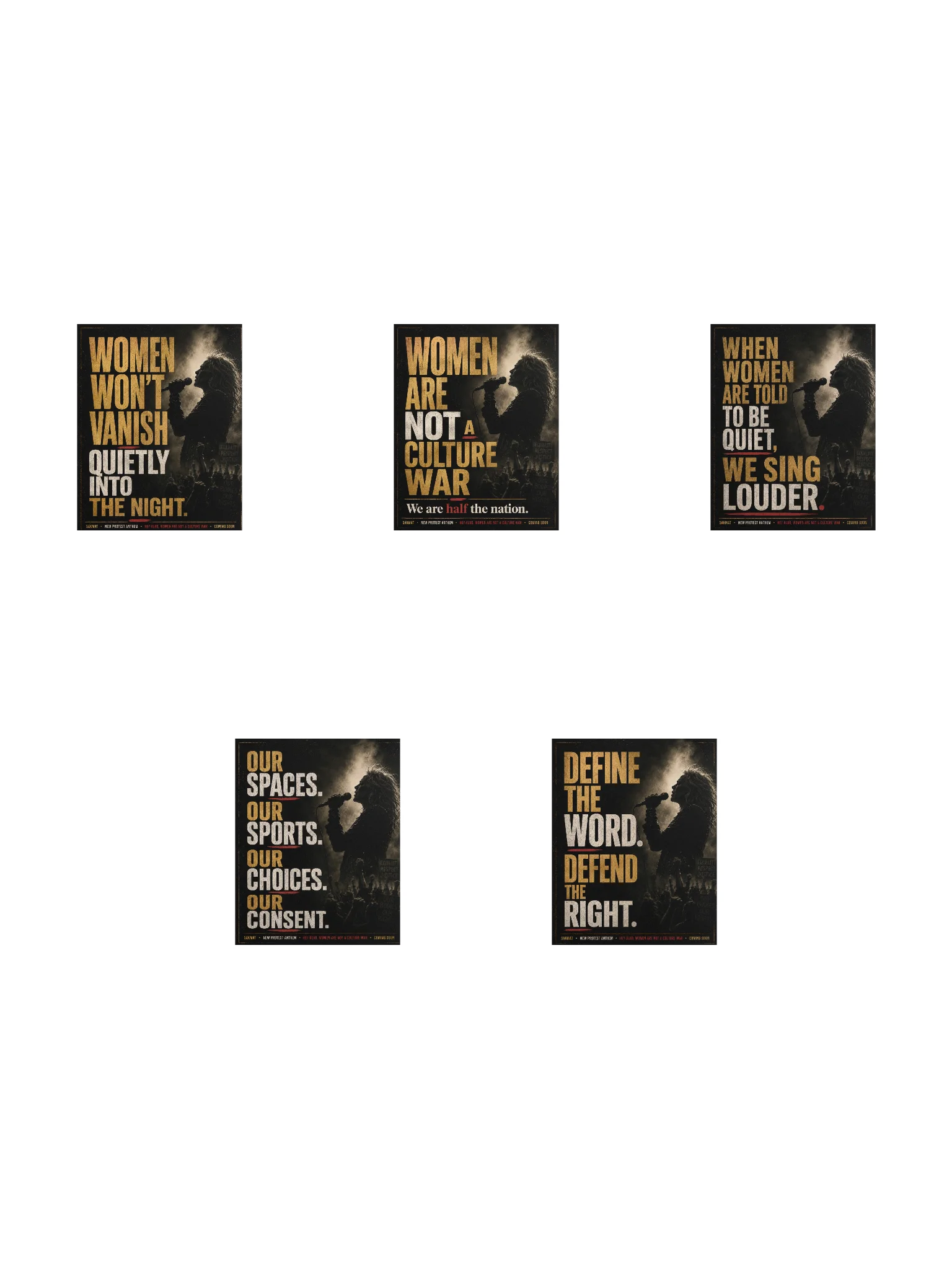 Bundle of 5 Women Are Not A Culture War Posters product image (1)