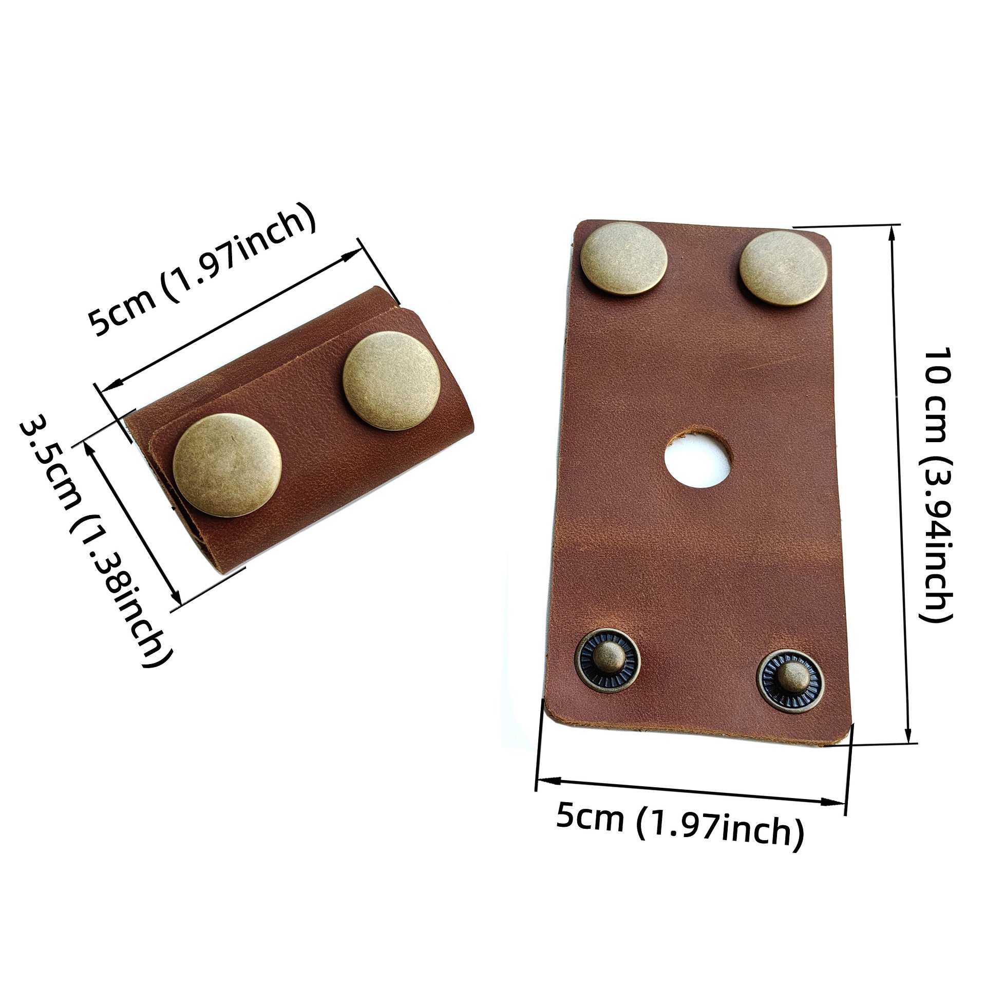 MEEBOY 2 PCS Handmade leather Double Satety Edge Razor Head Protective Sheath For men product image (2)