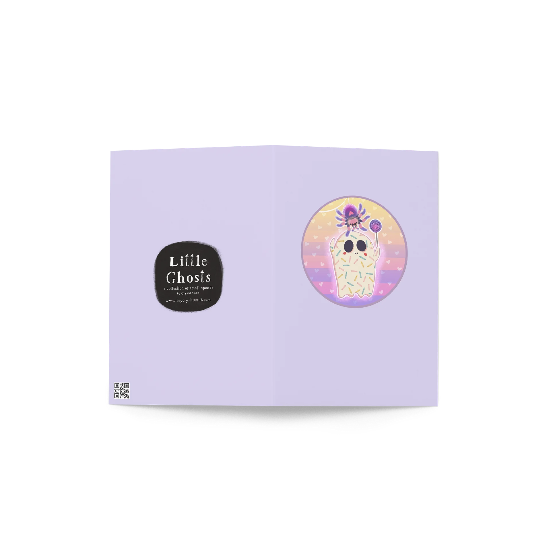 Pastel Little Ghost & the Pet Spider #2 - Greeting Card product image (5)