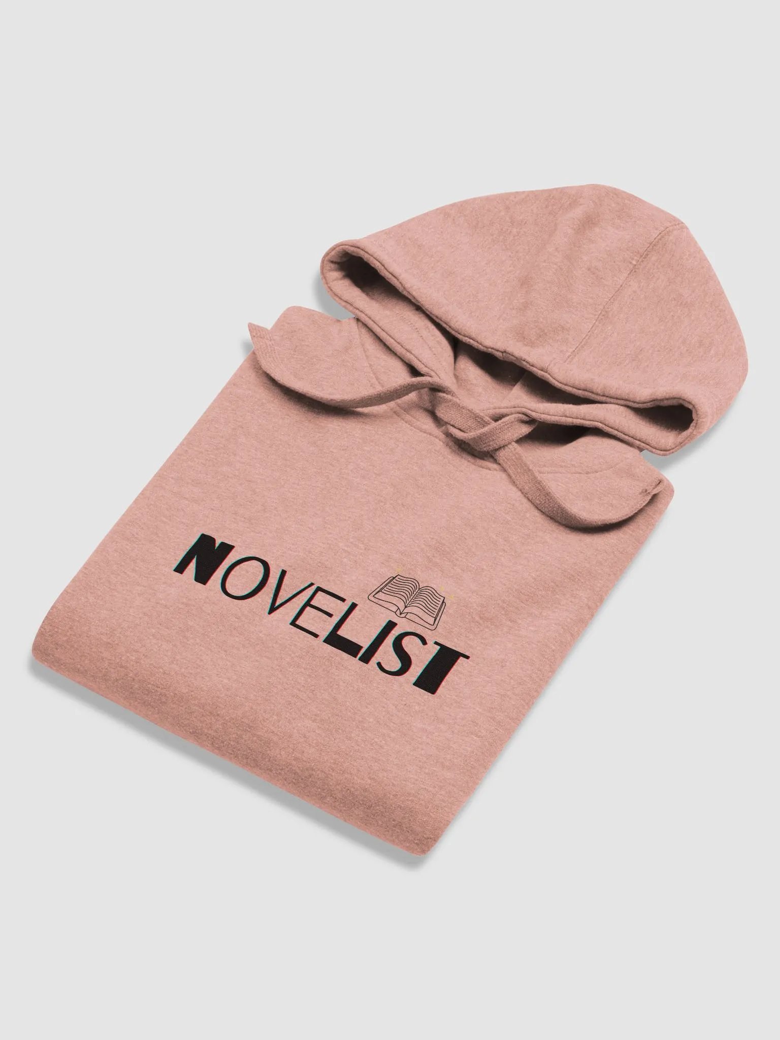 Novelist peach colour unisex hoodie product image (6)