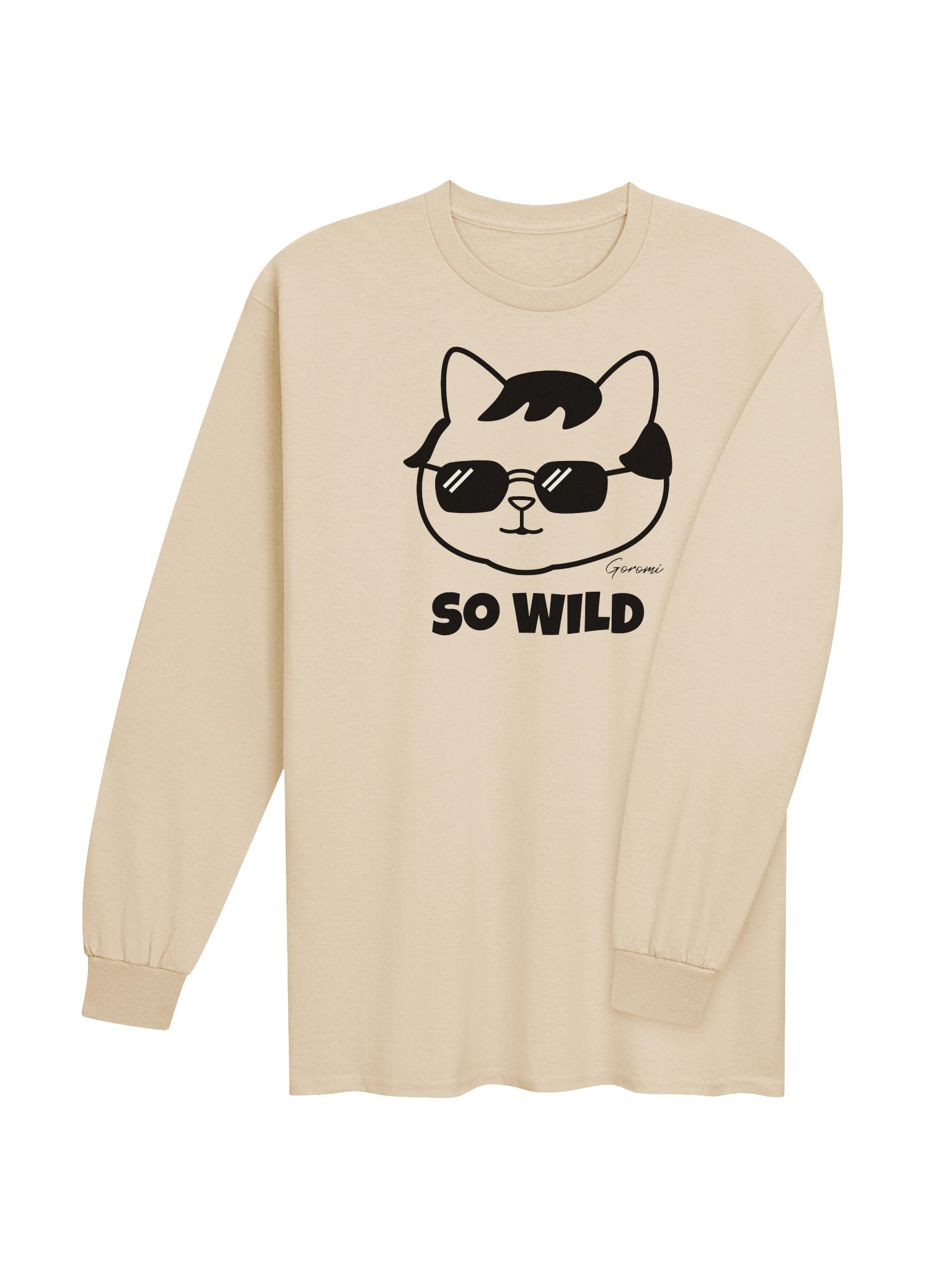 Goromi the Cat in Wig (SO WILD) - Unisex Adult Long Sleeve T-shirt product image (3)