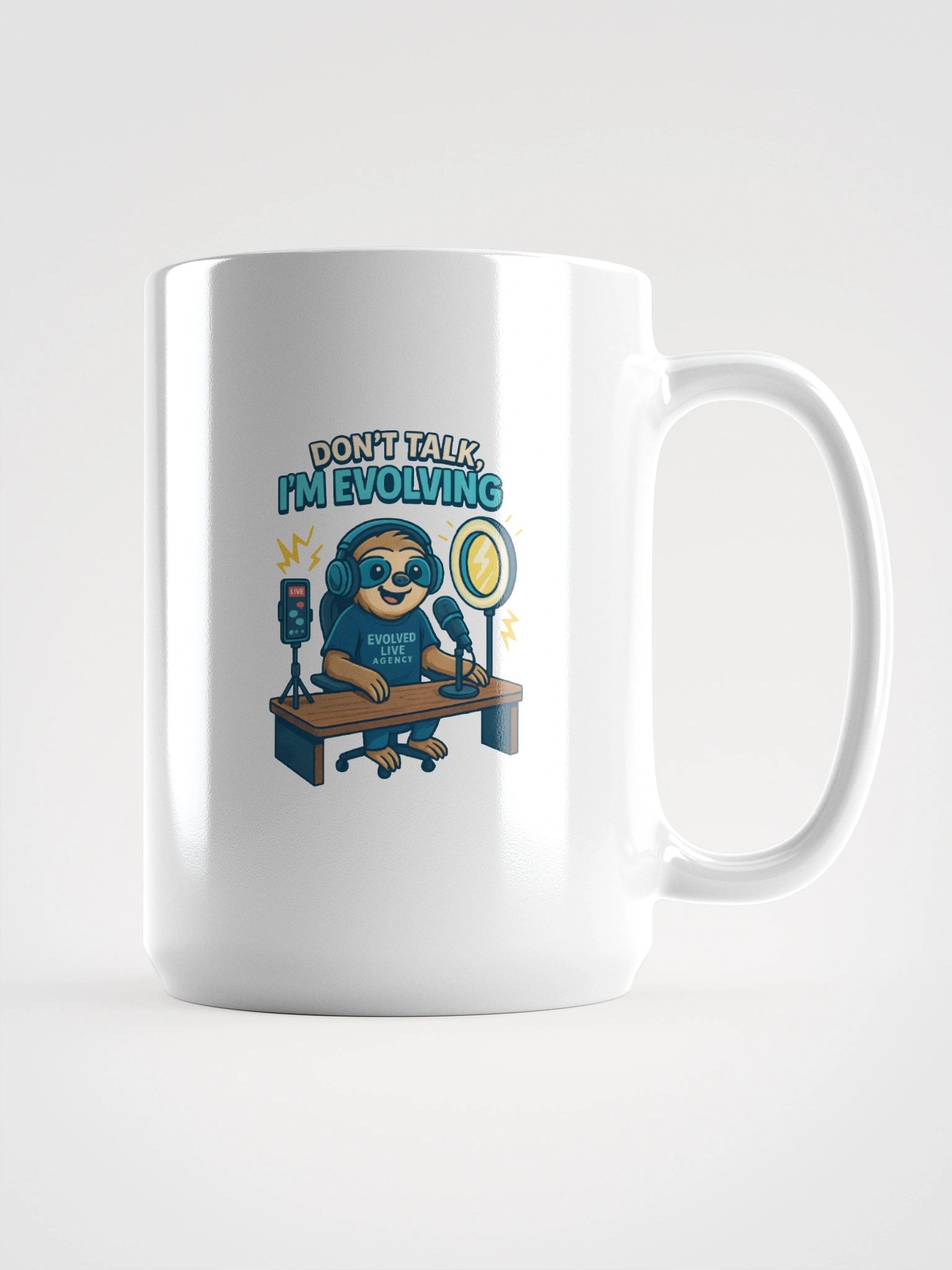 Evolving Sloth White Mug product image (1)