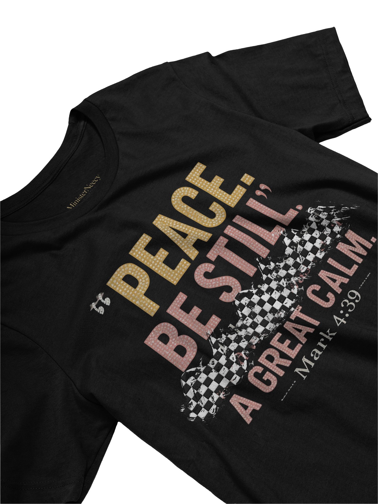 Peace Be Still Mark 4:39 Iconic Logo T-Shirt product image (3)