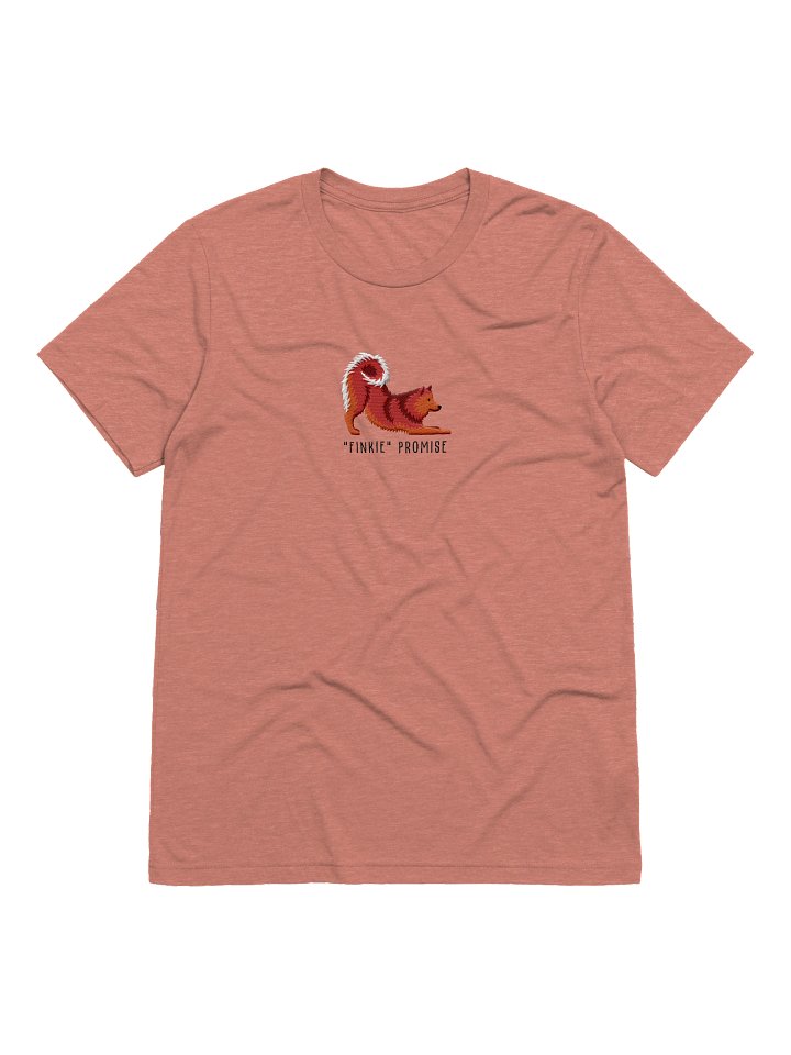 Finkie Promise T-Shirt(Embroidered) of a Finnish Spitz(Red) product image (1)