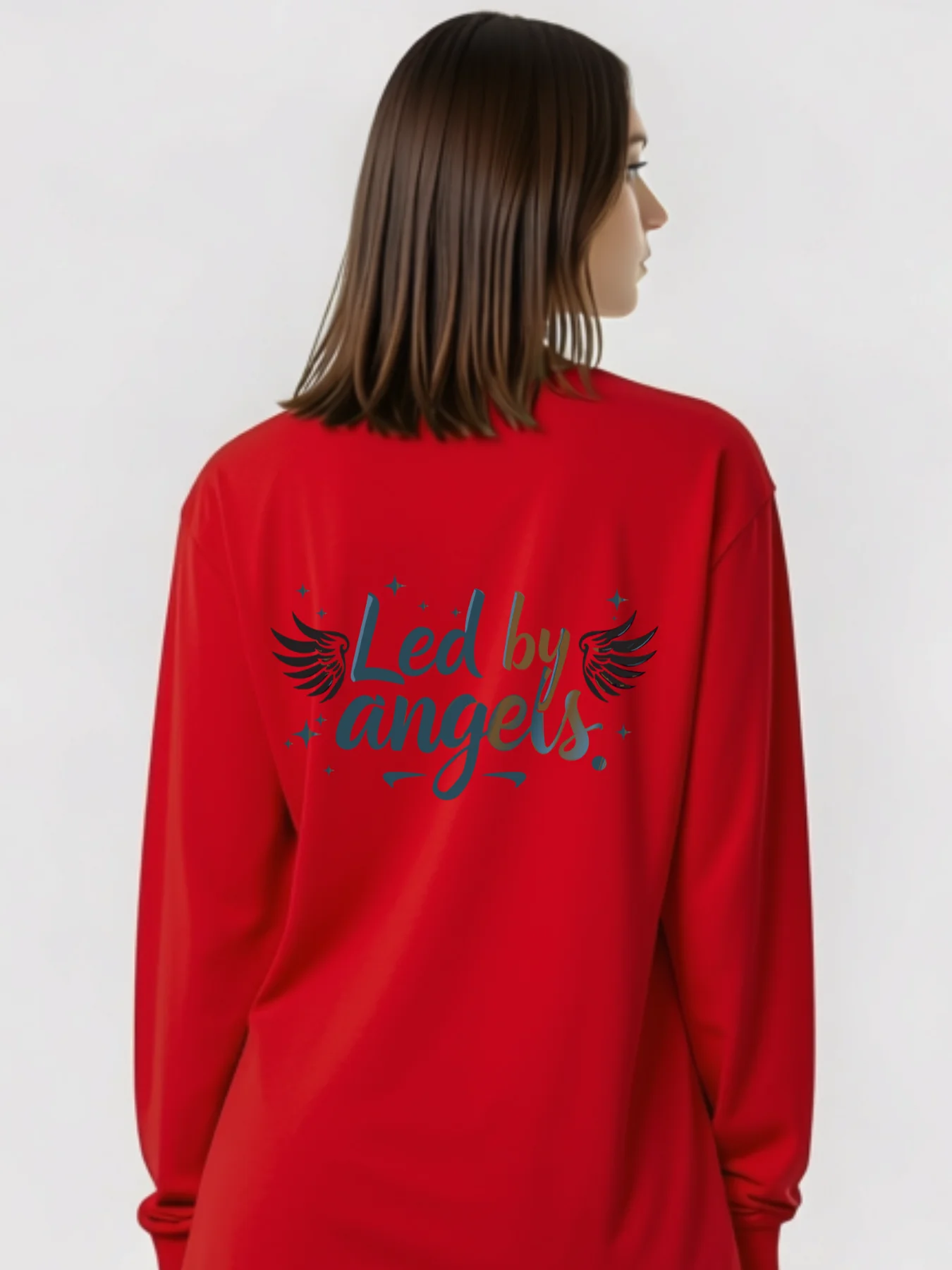 Led by Angels Long Sleeve Shirt with Wrist Embroidery product image (1)