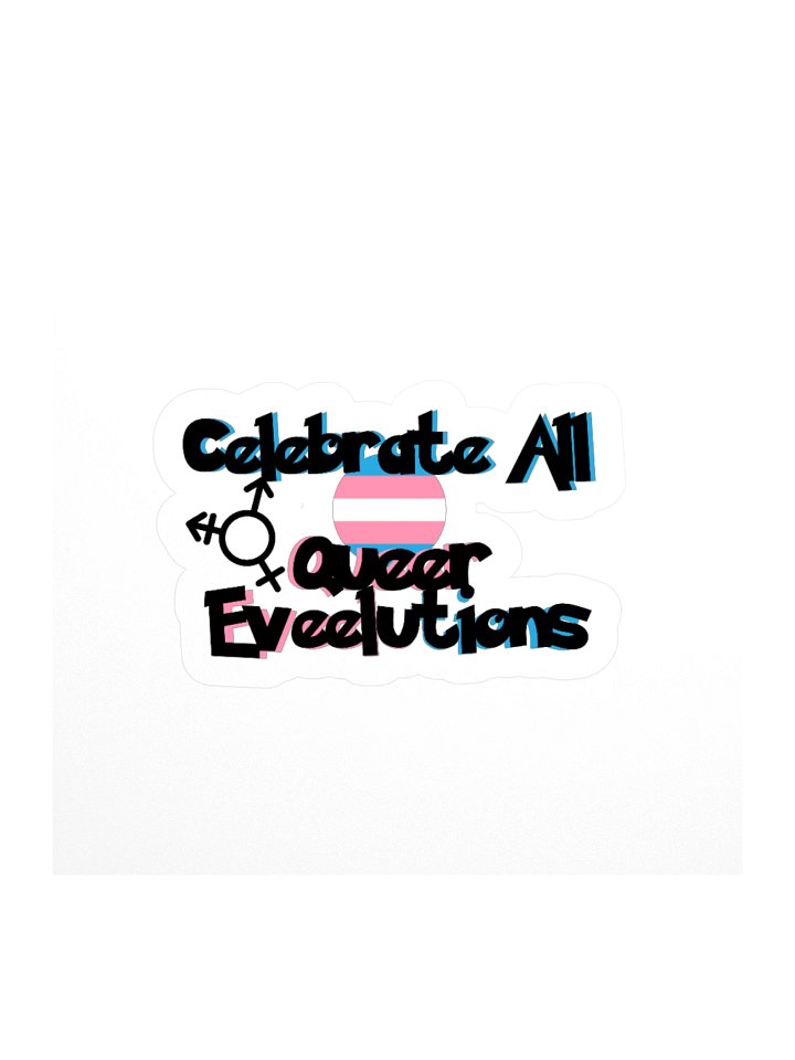 Celebrate All Queer Eveeloutions Kisscut Sticker product image (1)
