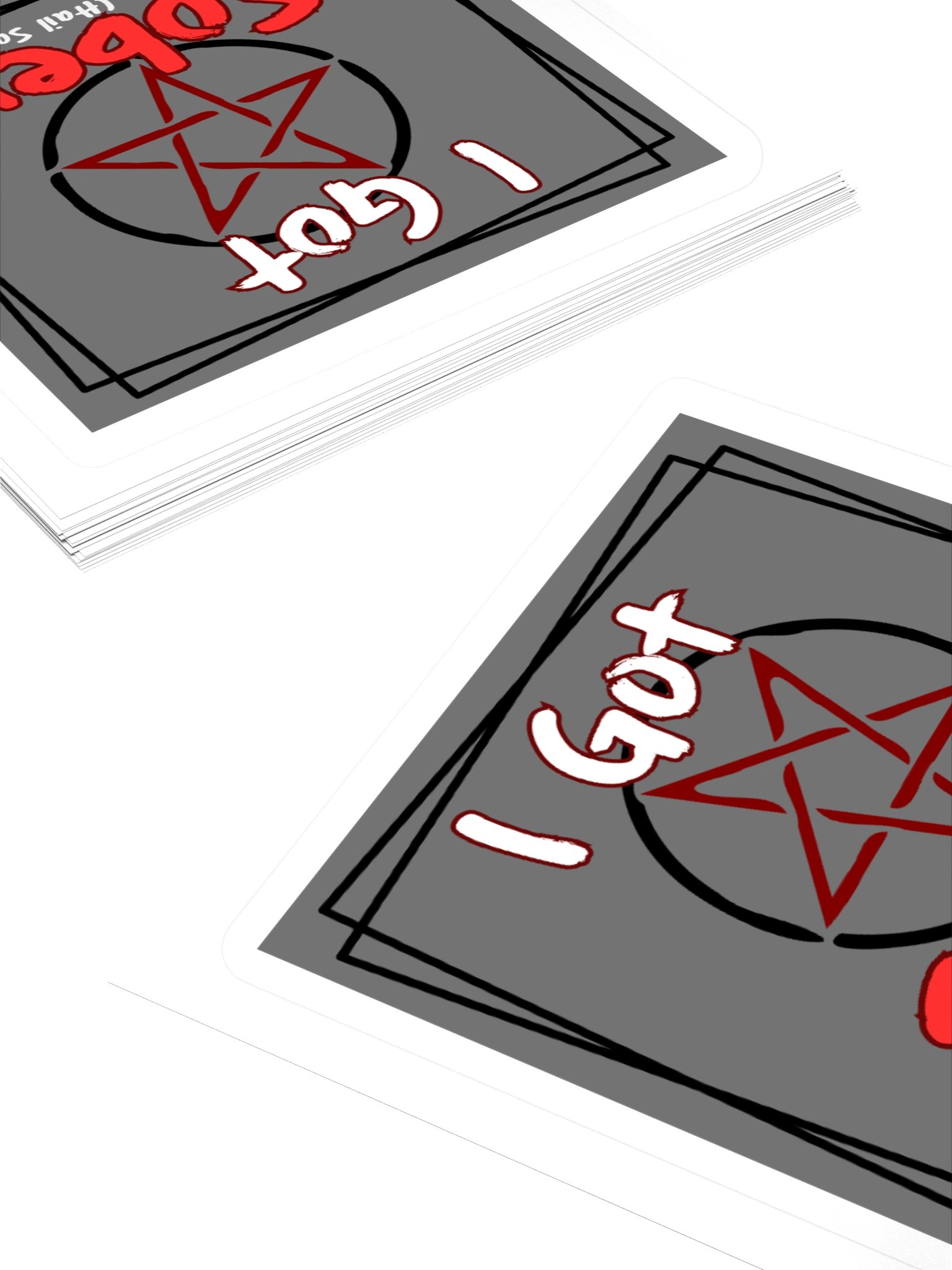 I Got Sober Hail Satan Square Sticker product image (4)