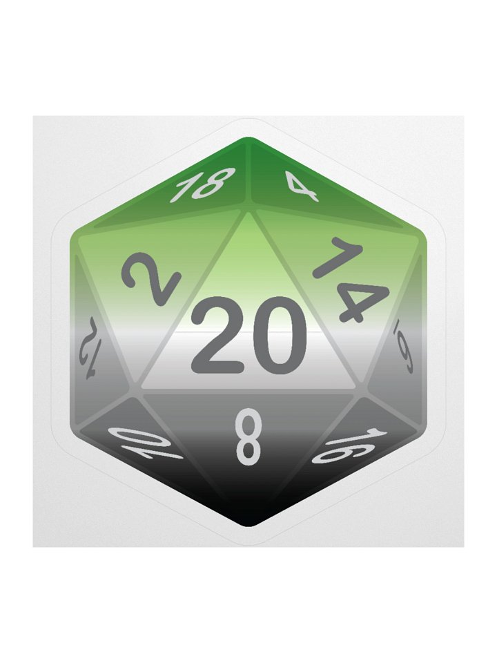 Aromantic Pride D20 Sticker product image (3)