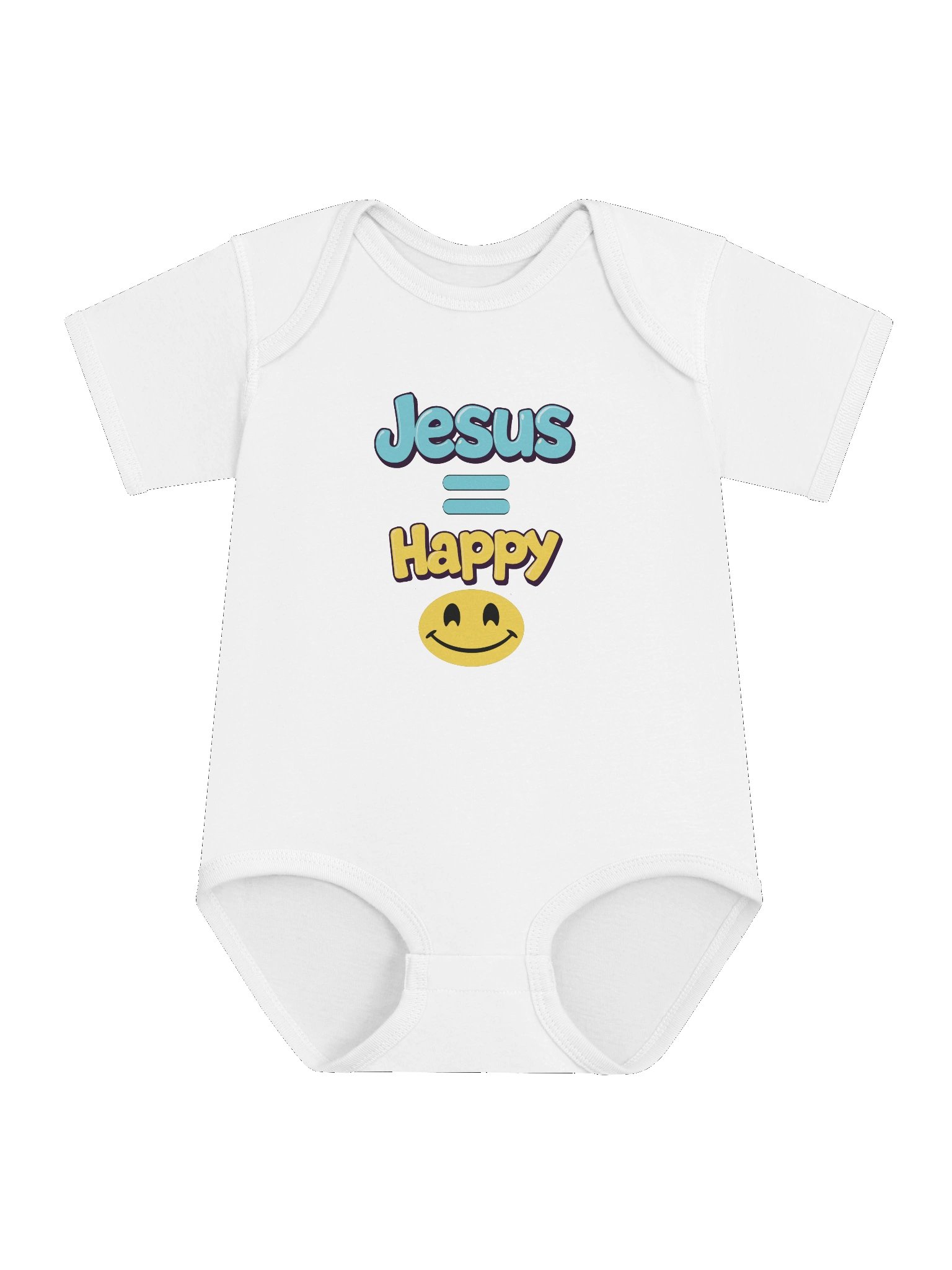 Jesus And Smiley Christian Baby Bodysuit product image (3)