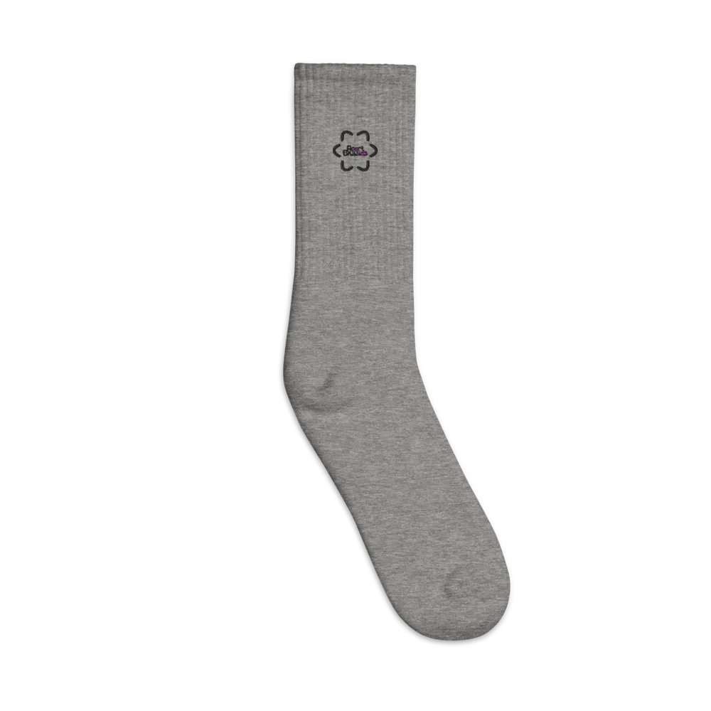 RB Embroidered Socks in Gray product image (2)