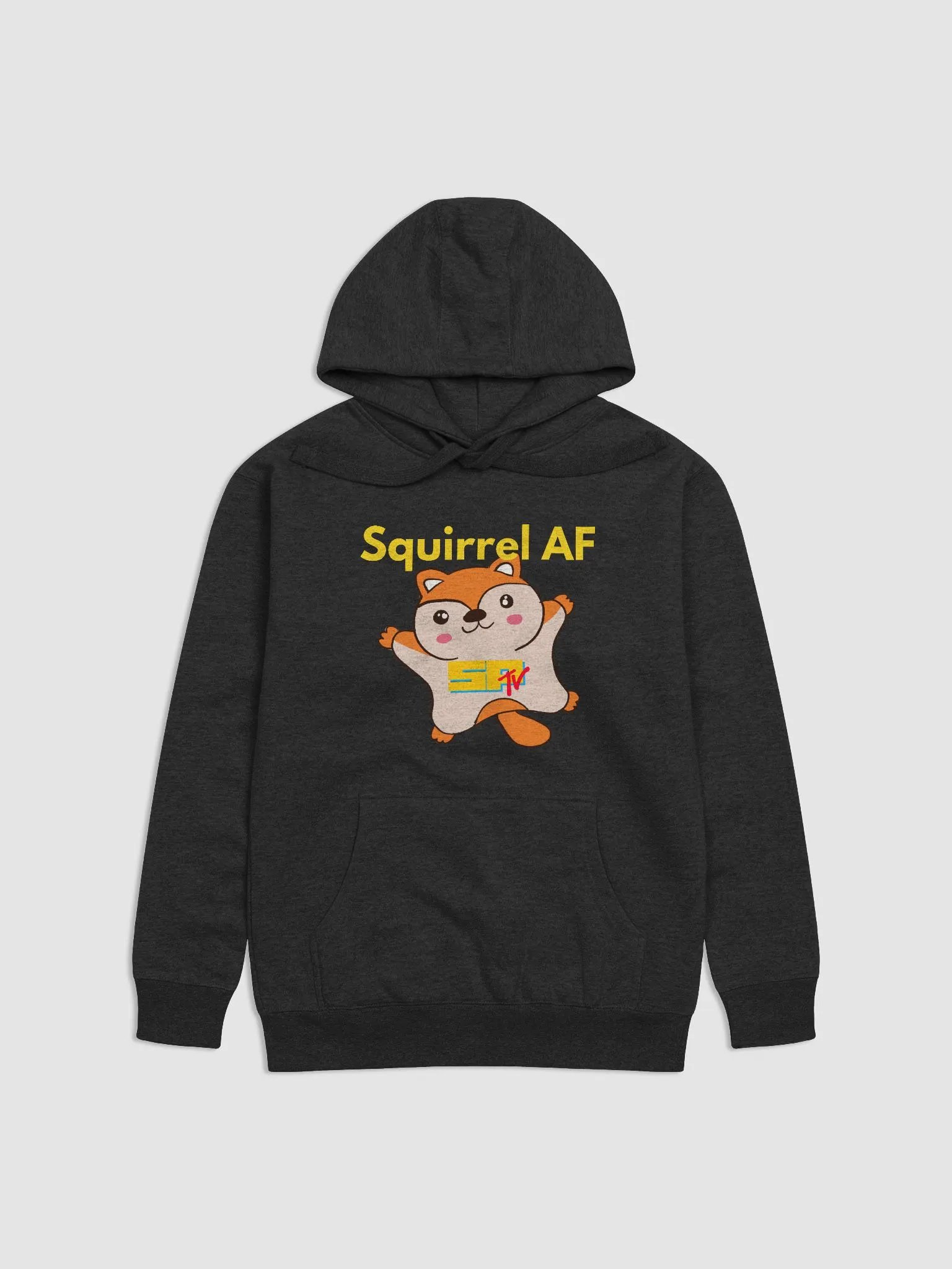 Squirrel AF Hoodie Yellow Letters - Black product image (1)