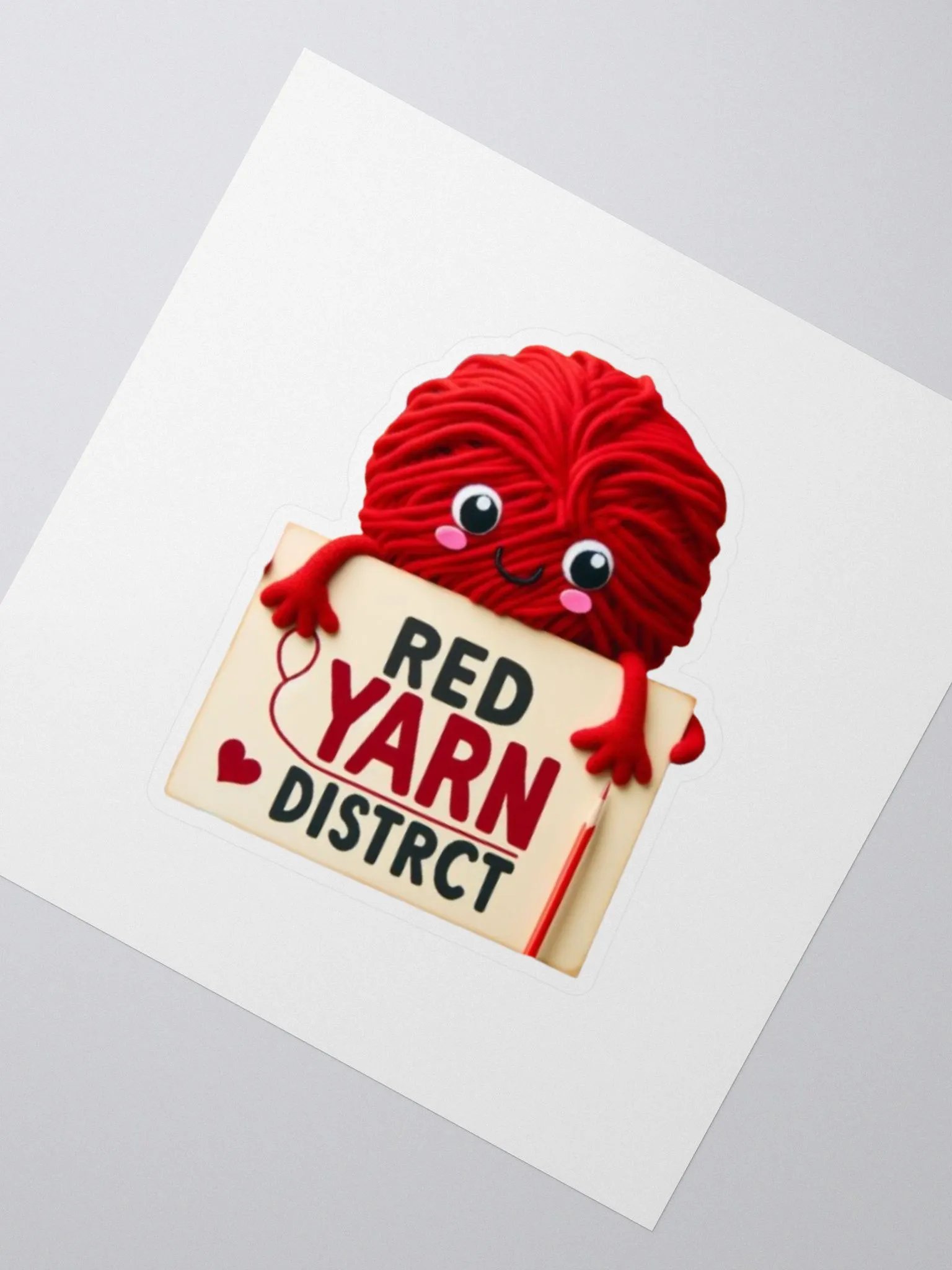 Red Yarn District Stickers product image (2)