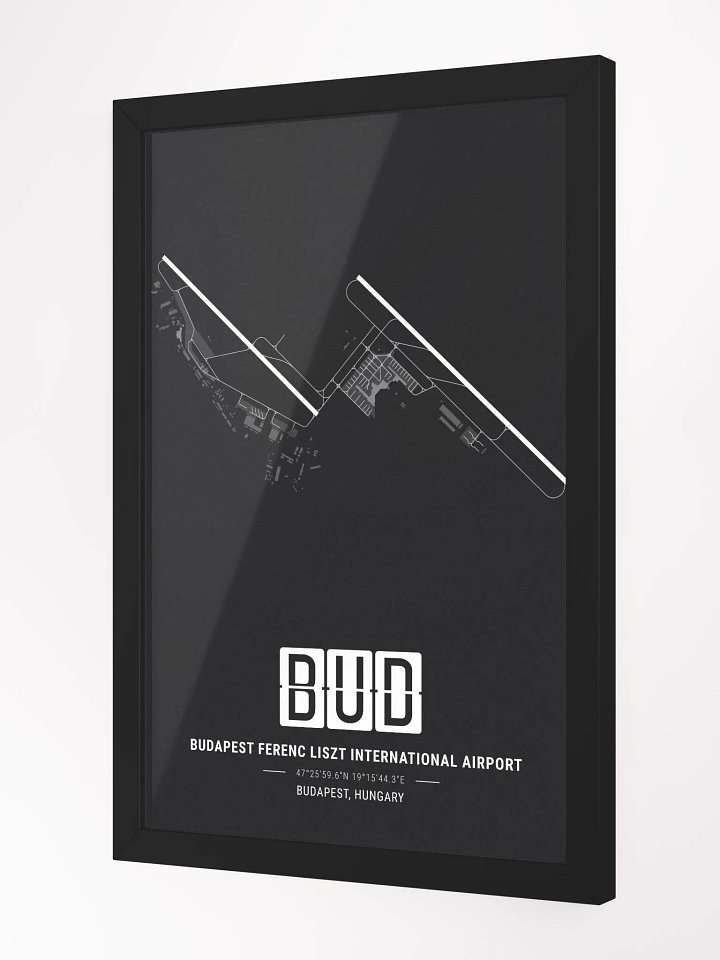 Framed Airport BUD Premium Map On Matt Paper product image (2)