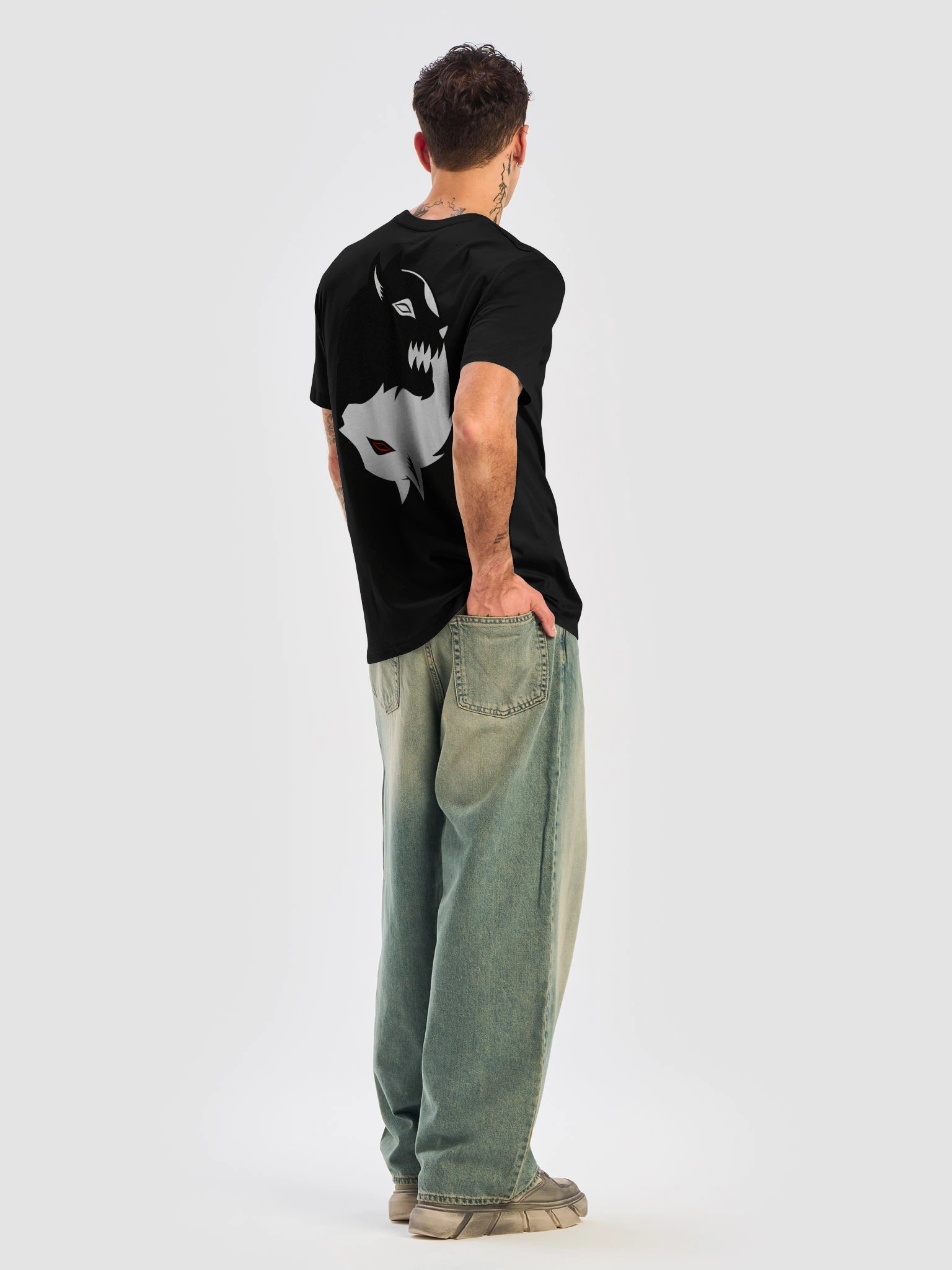 YingYang Wolf T-Shirt product image (7)