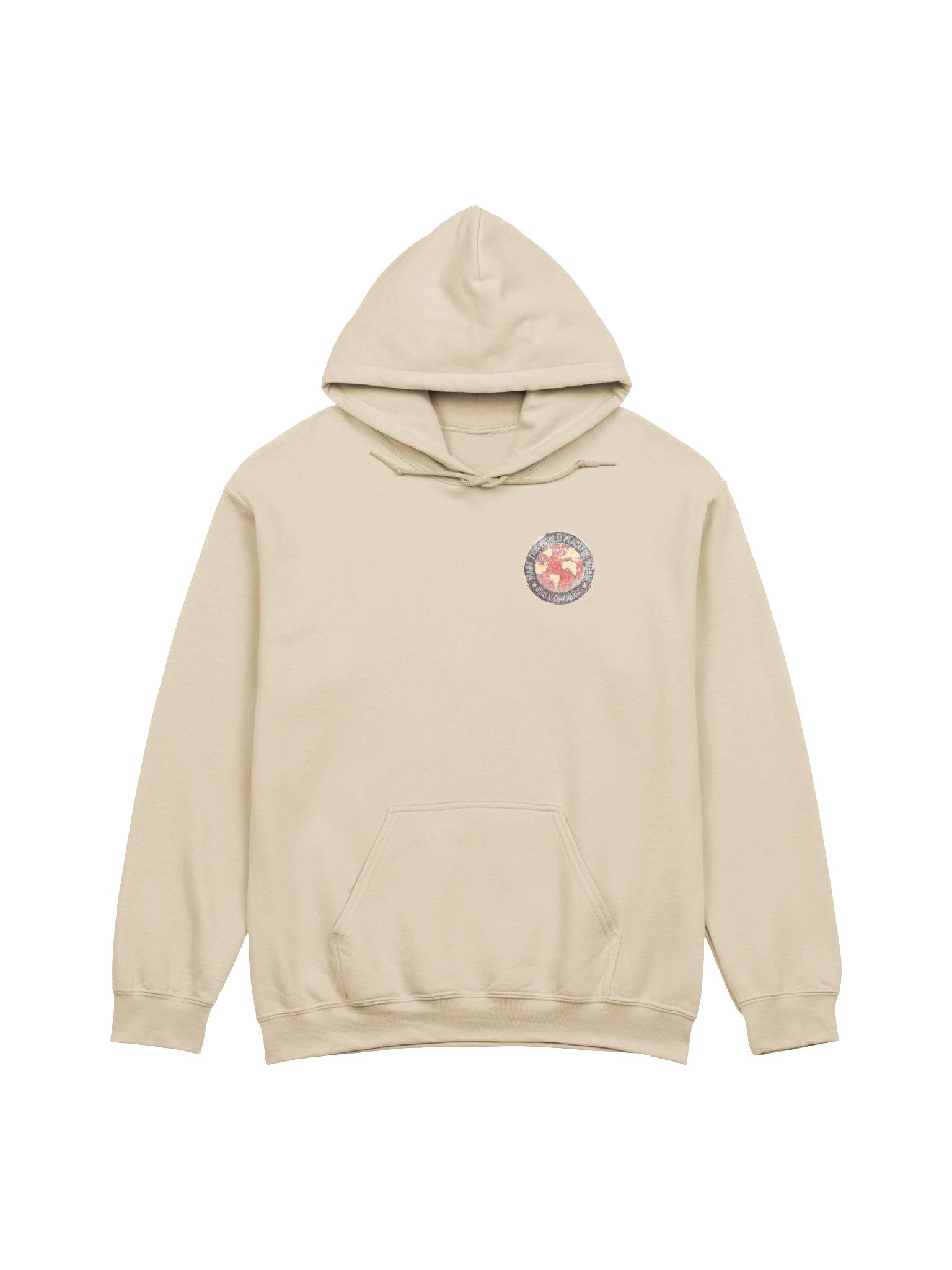Pocket World Peace EQALL® Originals_Unisex Gildan Hoodie_Vintage Grey / Red / Beige / Black product image (3)