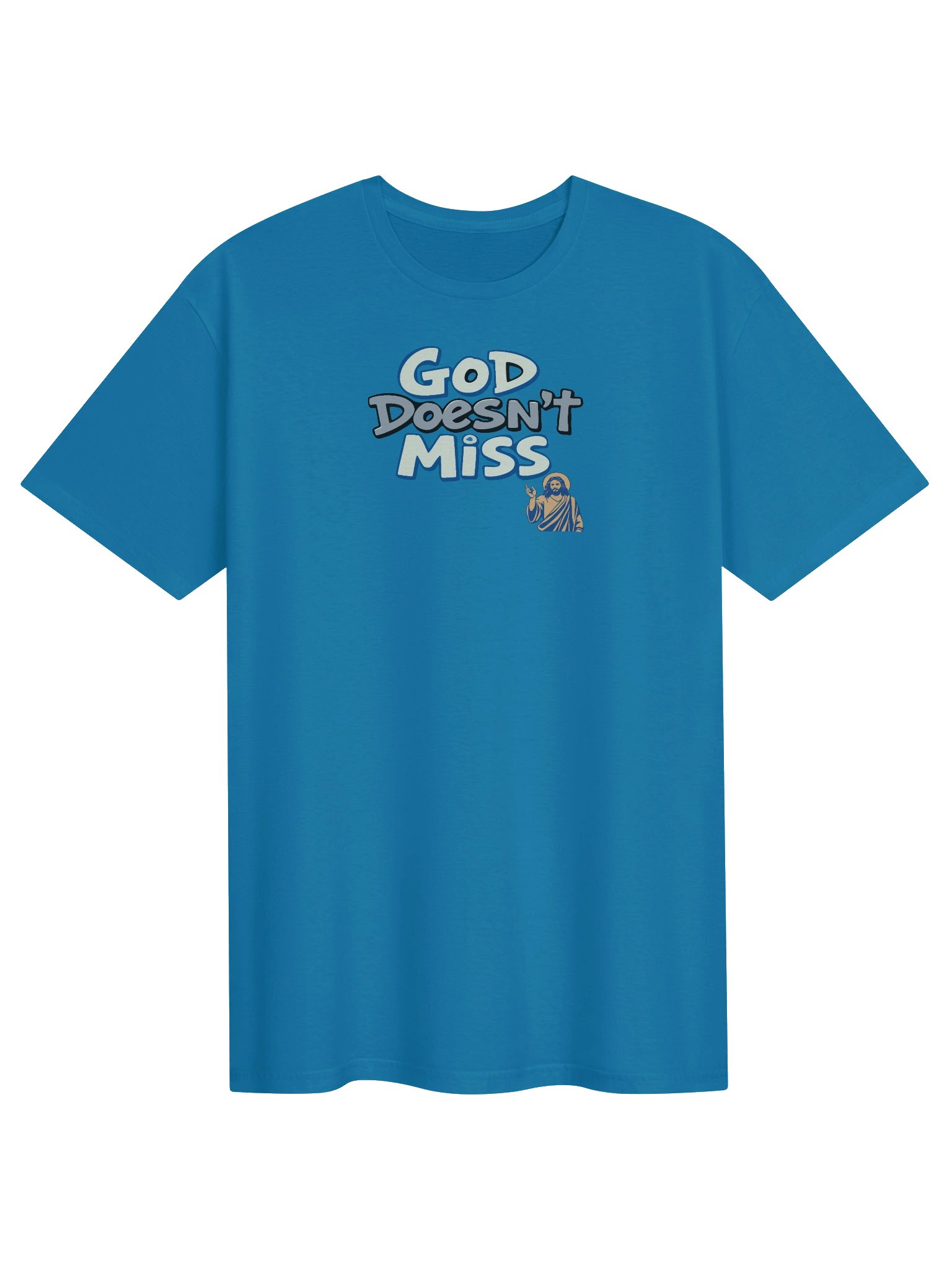 God Doesn’t Miss Faith Statement T-shirt product image (2)