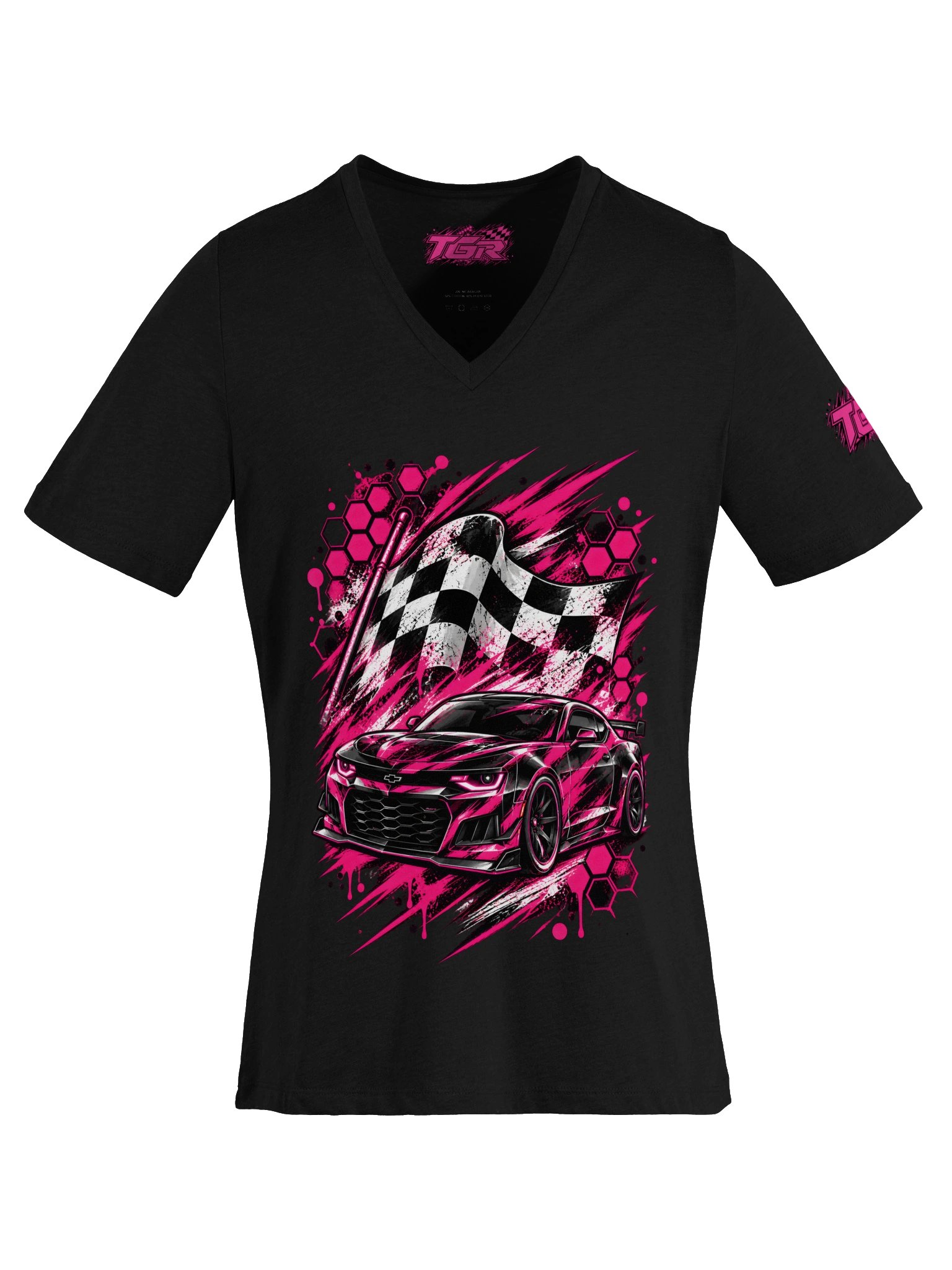 TGR Pink Thunder Women's Racing V-Neck T-Shirt product image (5)