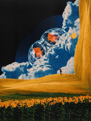 Searching for something outside of ourselves. 

#progression
#absence 
#collageart 
#surrealism