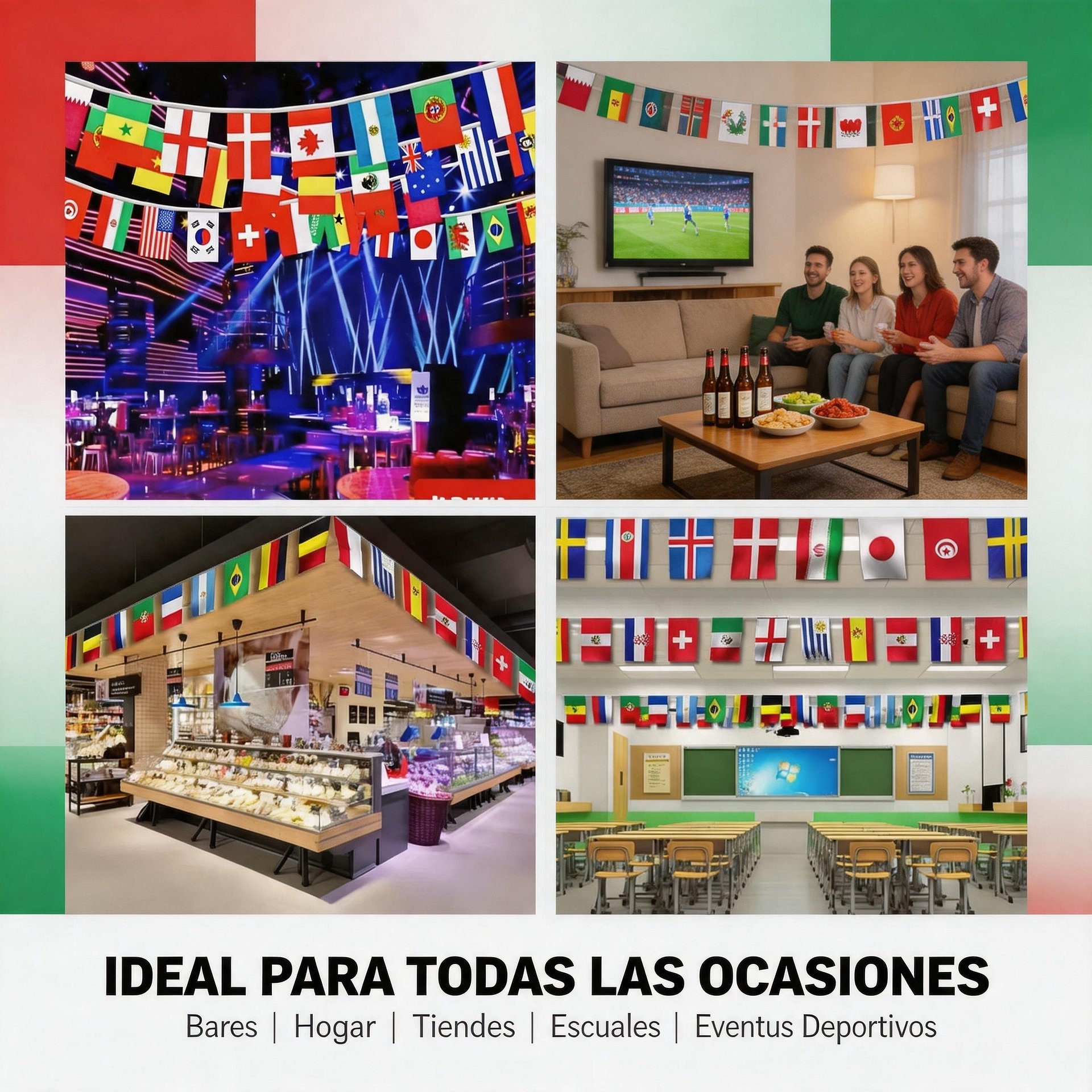 Banderines Con 48 Banderas De Países Mundialistas 2026 product image (4)